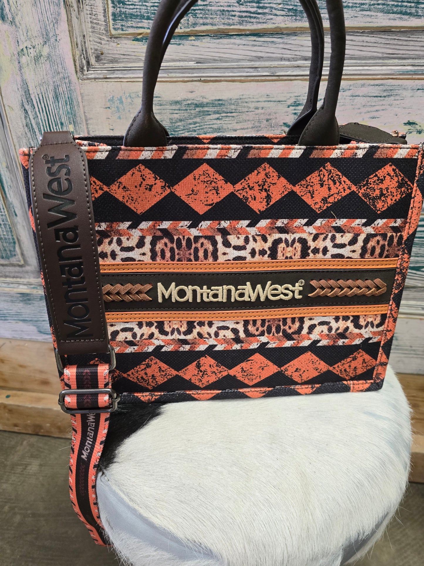 Orange Print Western Print