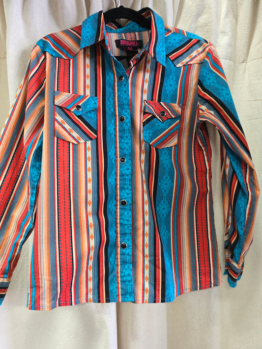 Girls Serape Striped W/Shirt (M)