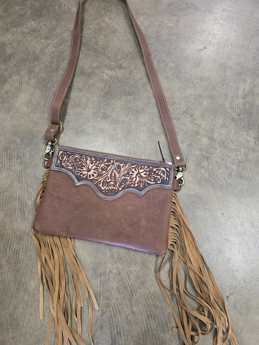 NEW Leather Fringed Purse