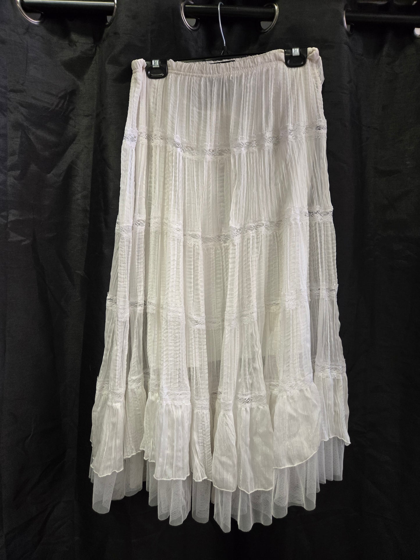 White Lacy Long Skirt