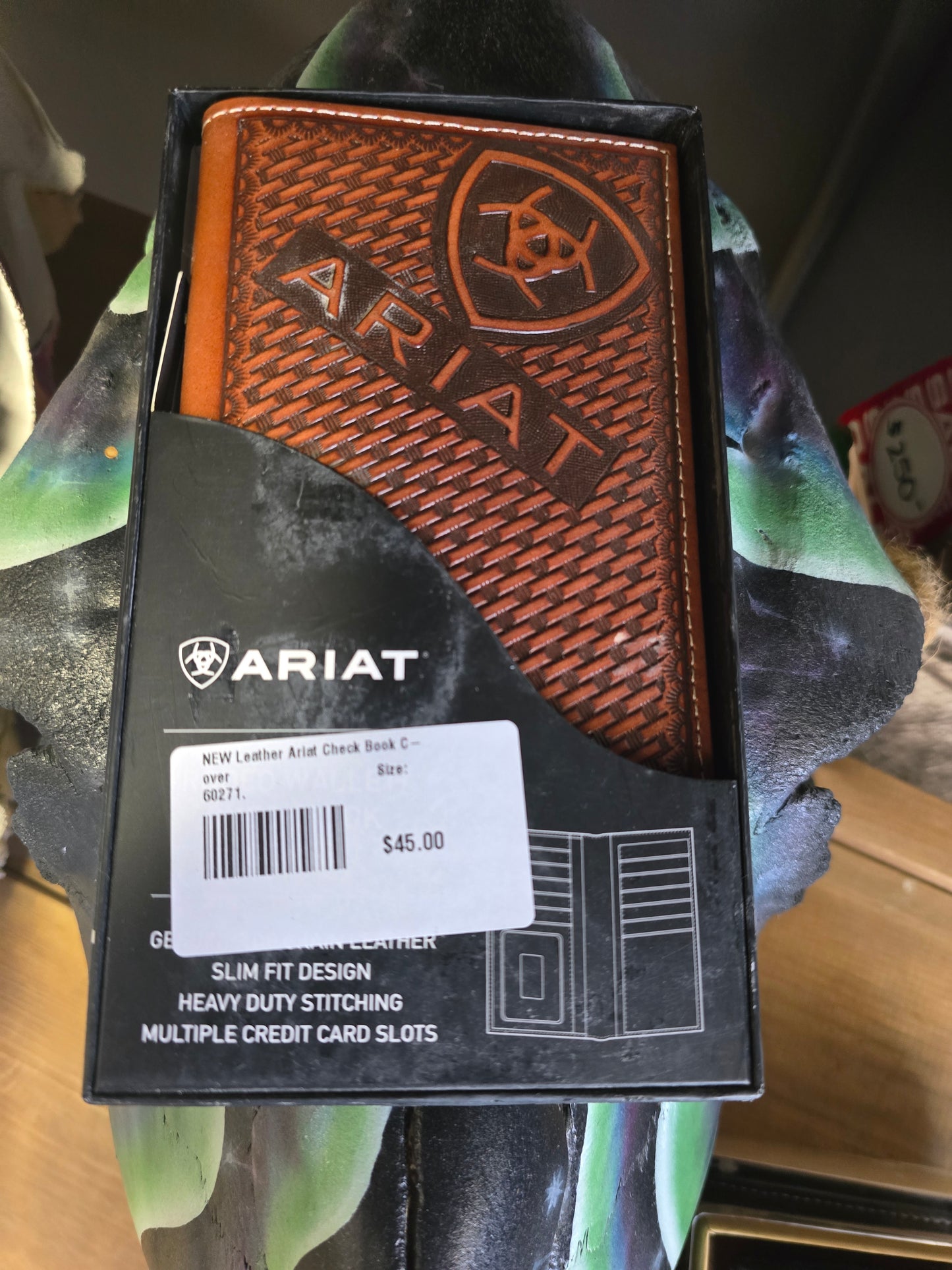 NEW Leather Ariat Check Book Cover