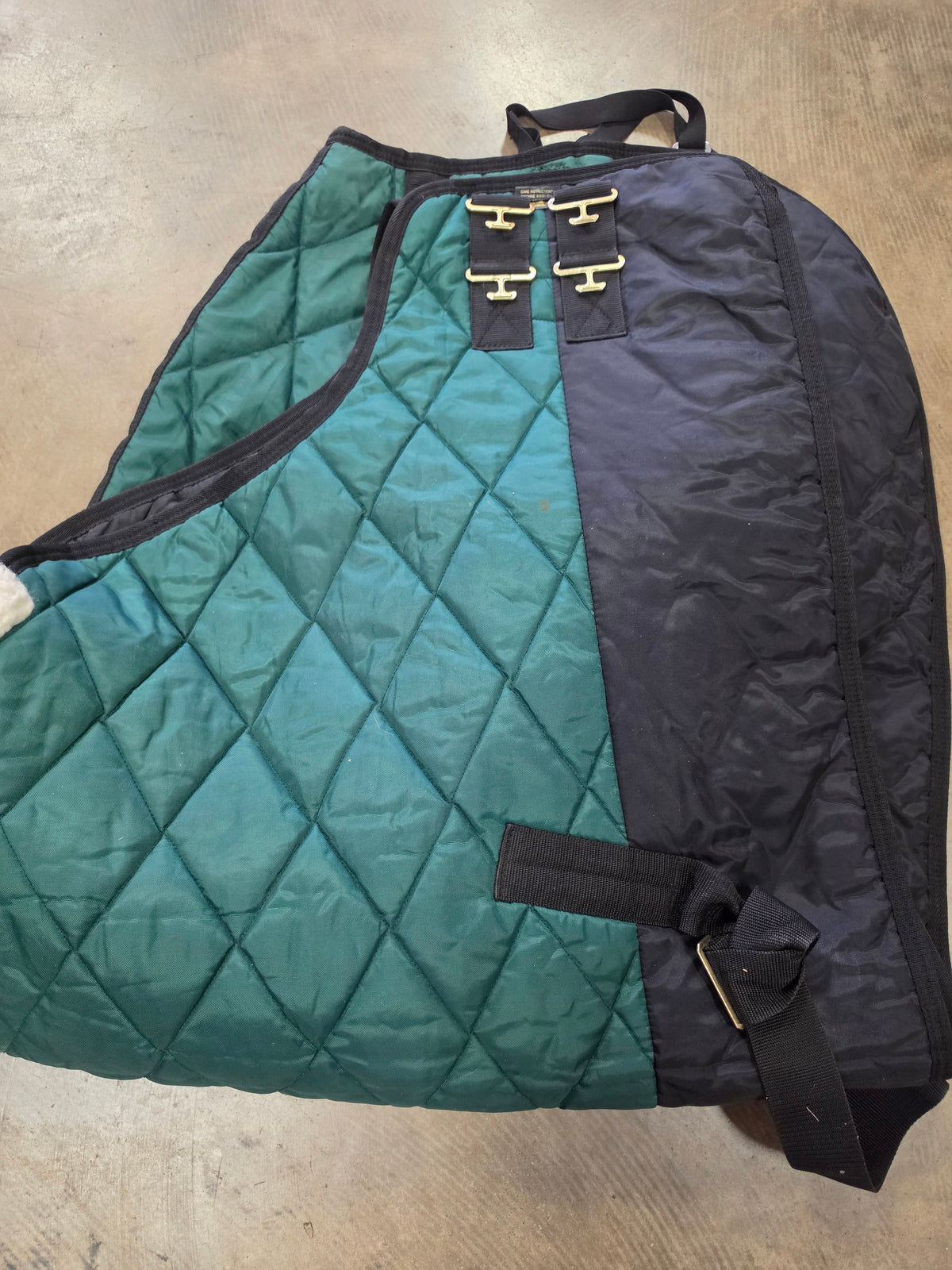 Green -Black Quilted Blanket