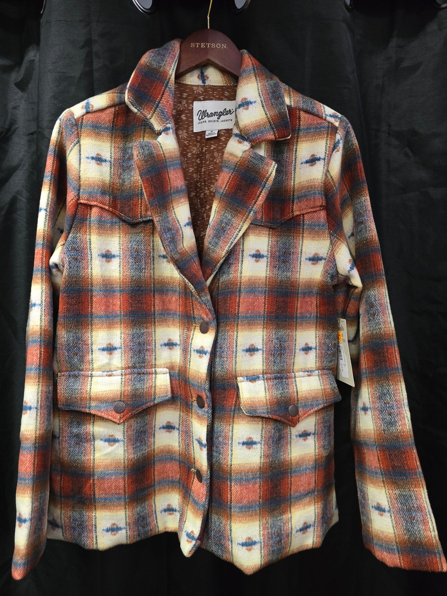 NEW Western Plaid Blazer Jkt