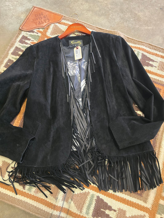 Black Scully Fringe Jacket
