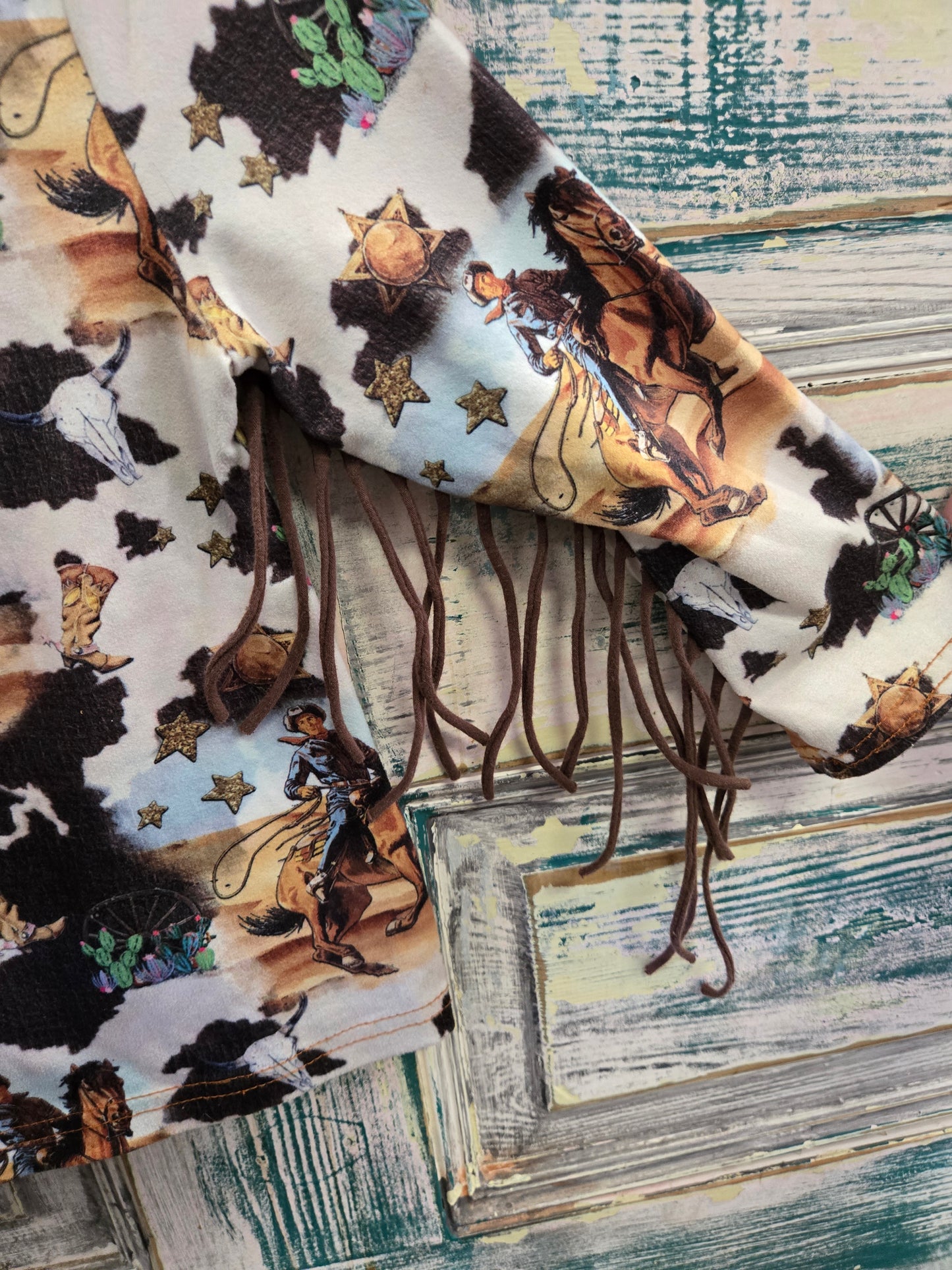 Girls Fringe Western Themed Shirt