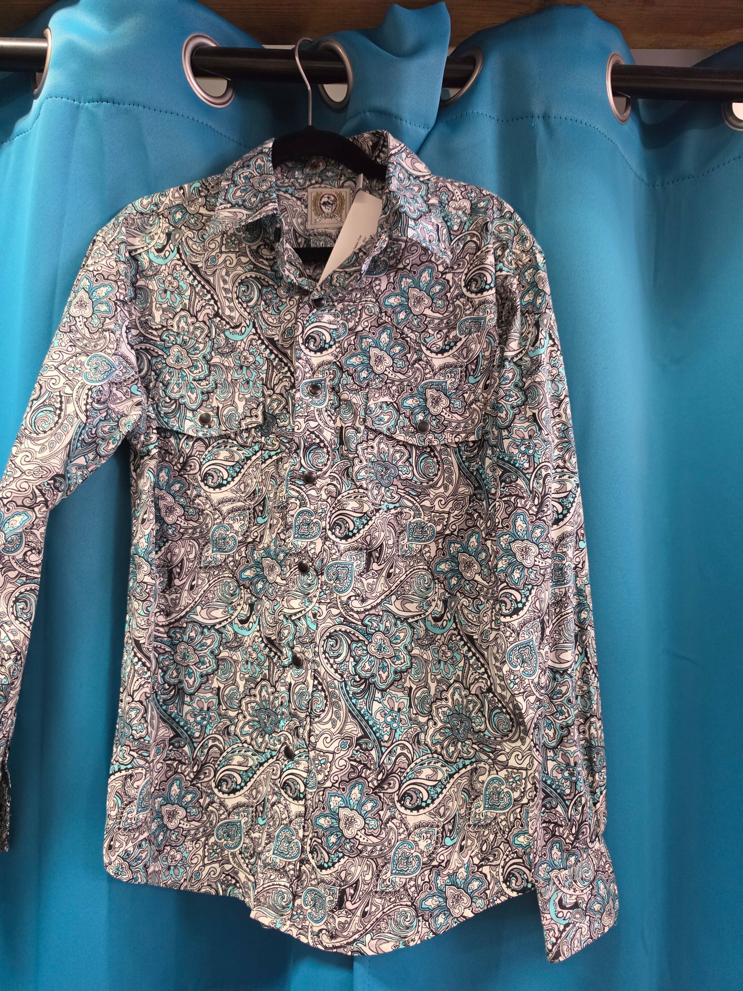 Boy's Blue- Grey Paisley Print                       W/Shirt
