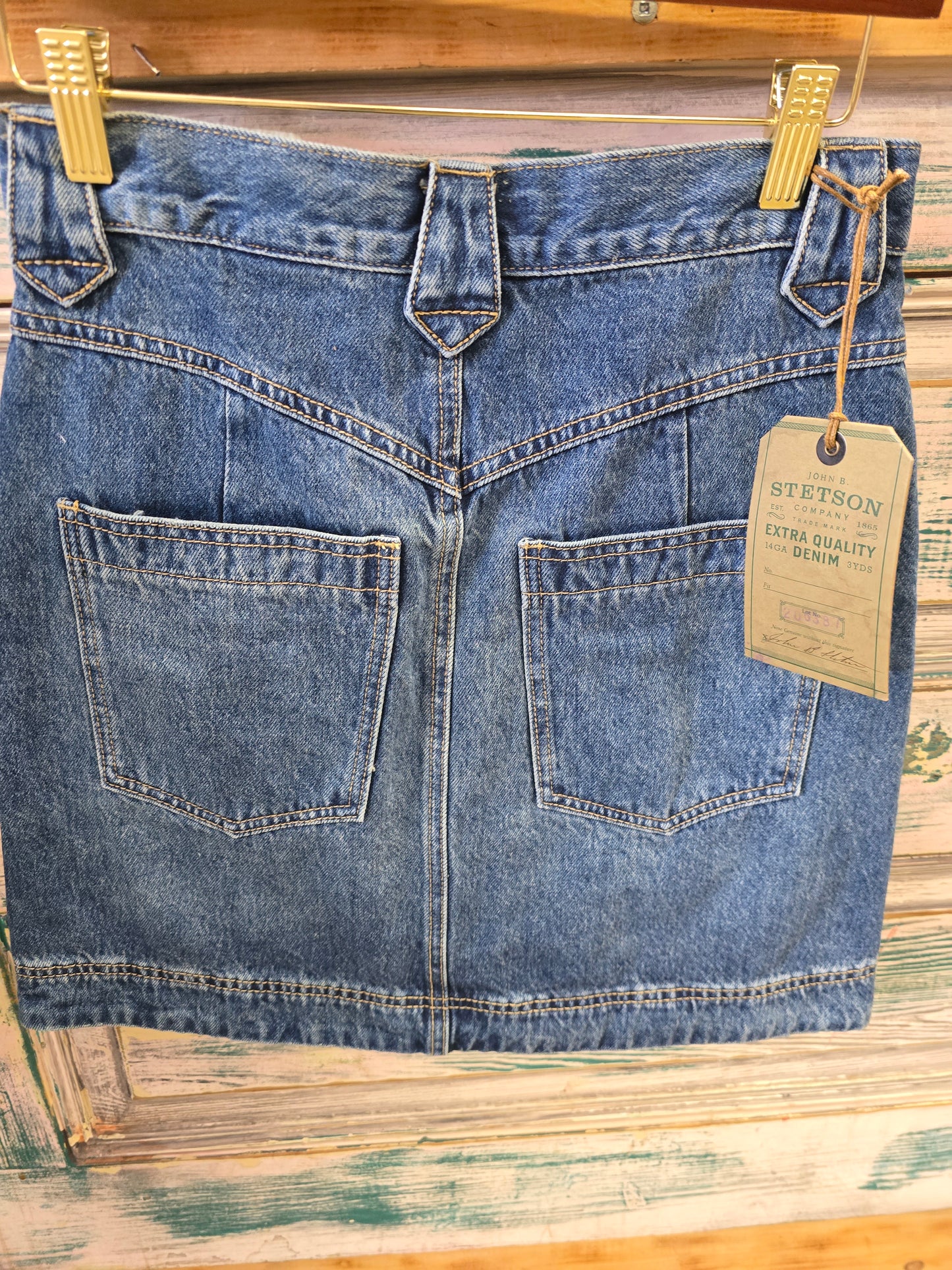 NEW Denim Mini Skirt                           Front Pocket