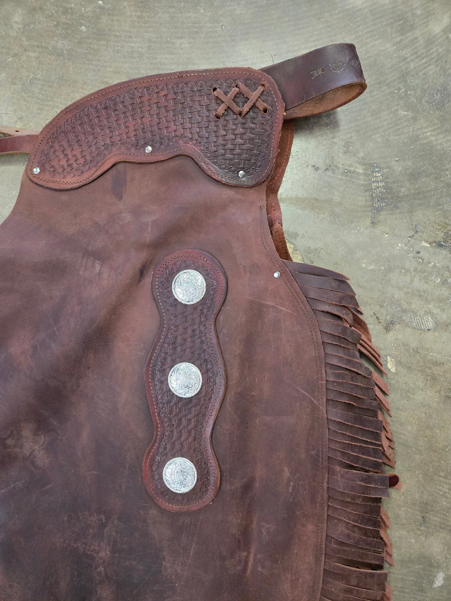 Dark Brown Chinks -Concho Details