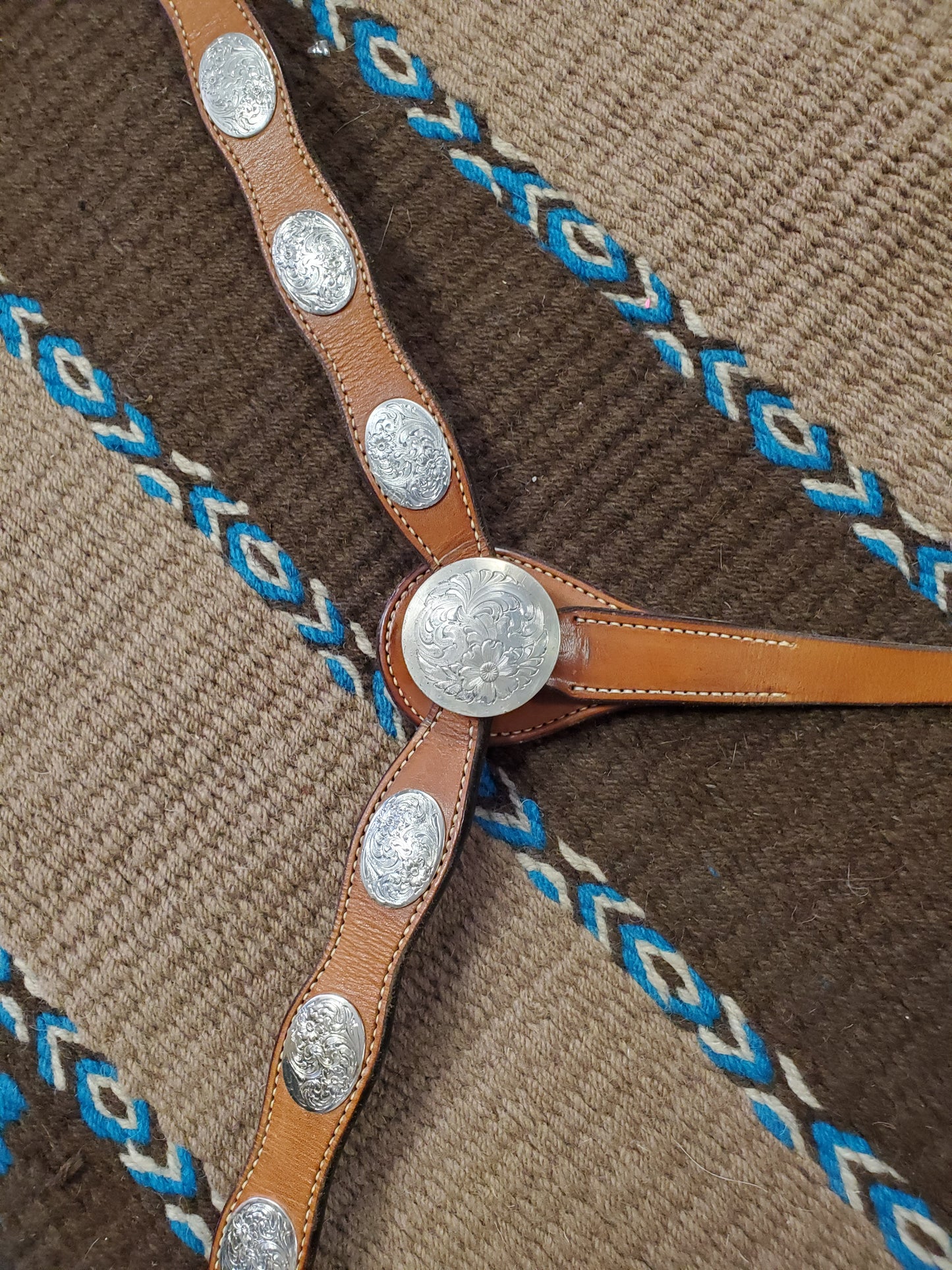 Breast Collar/ Nickle Concho Details