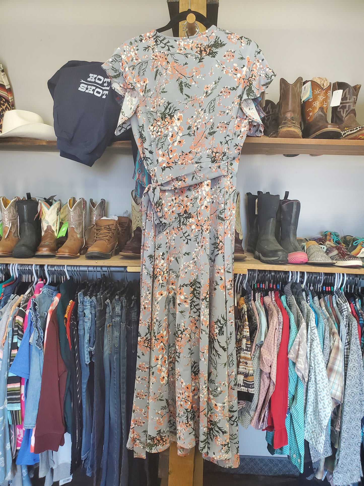 Floral Dress/Tie Front