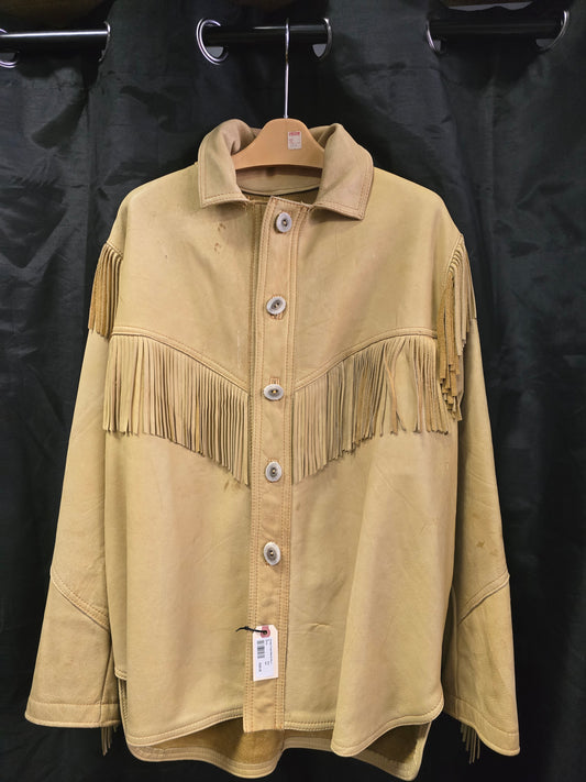 Vintage Fringed Natural Hide Jkt