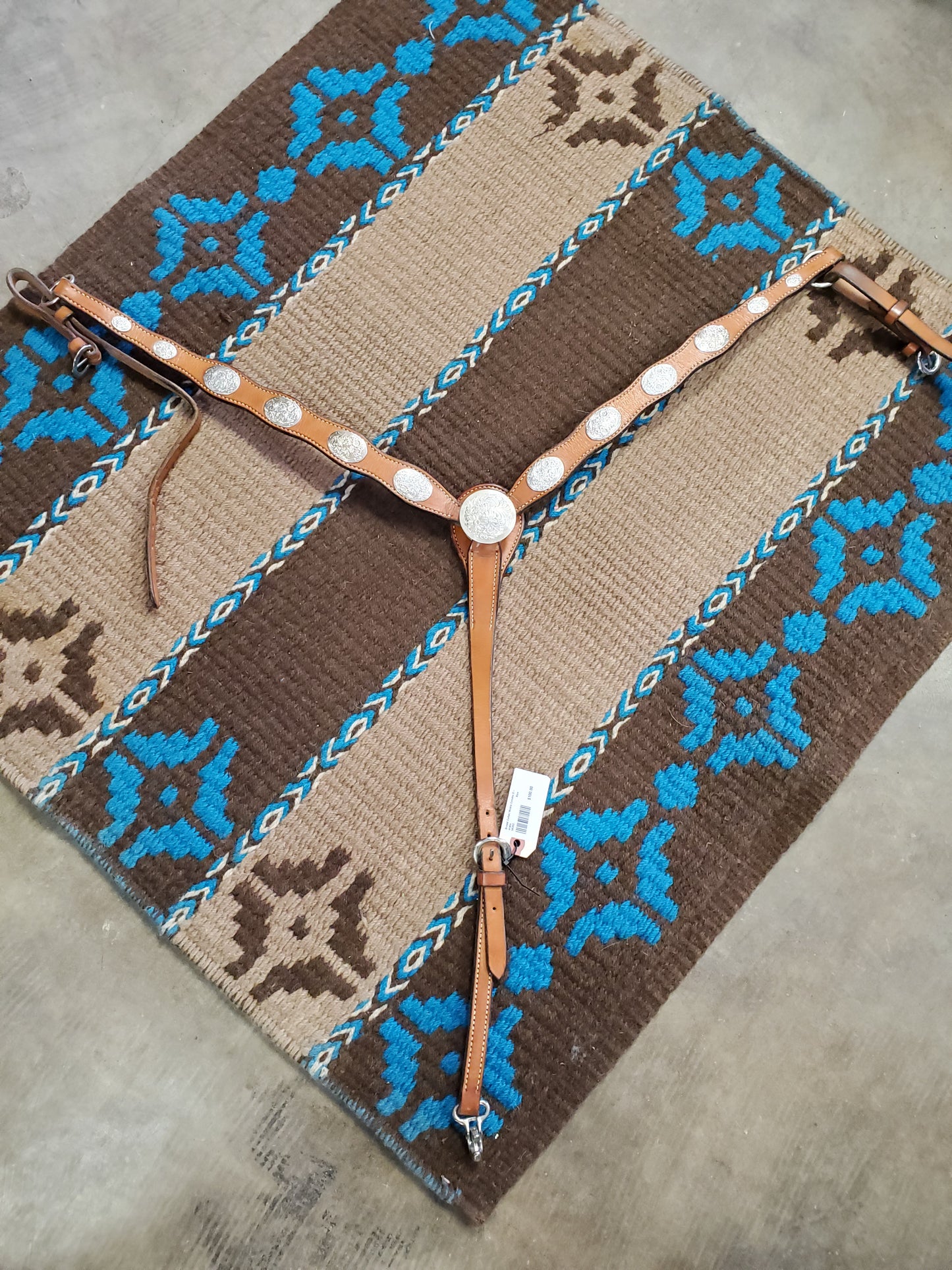 Breast Collar/ Nickle Concho Details