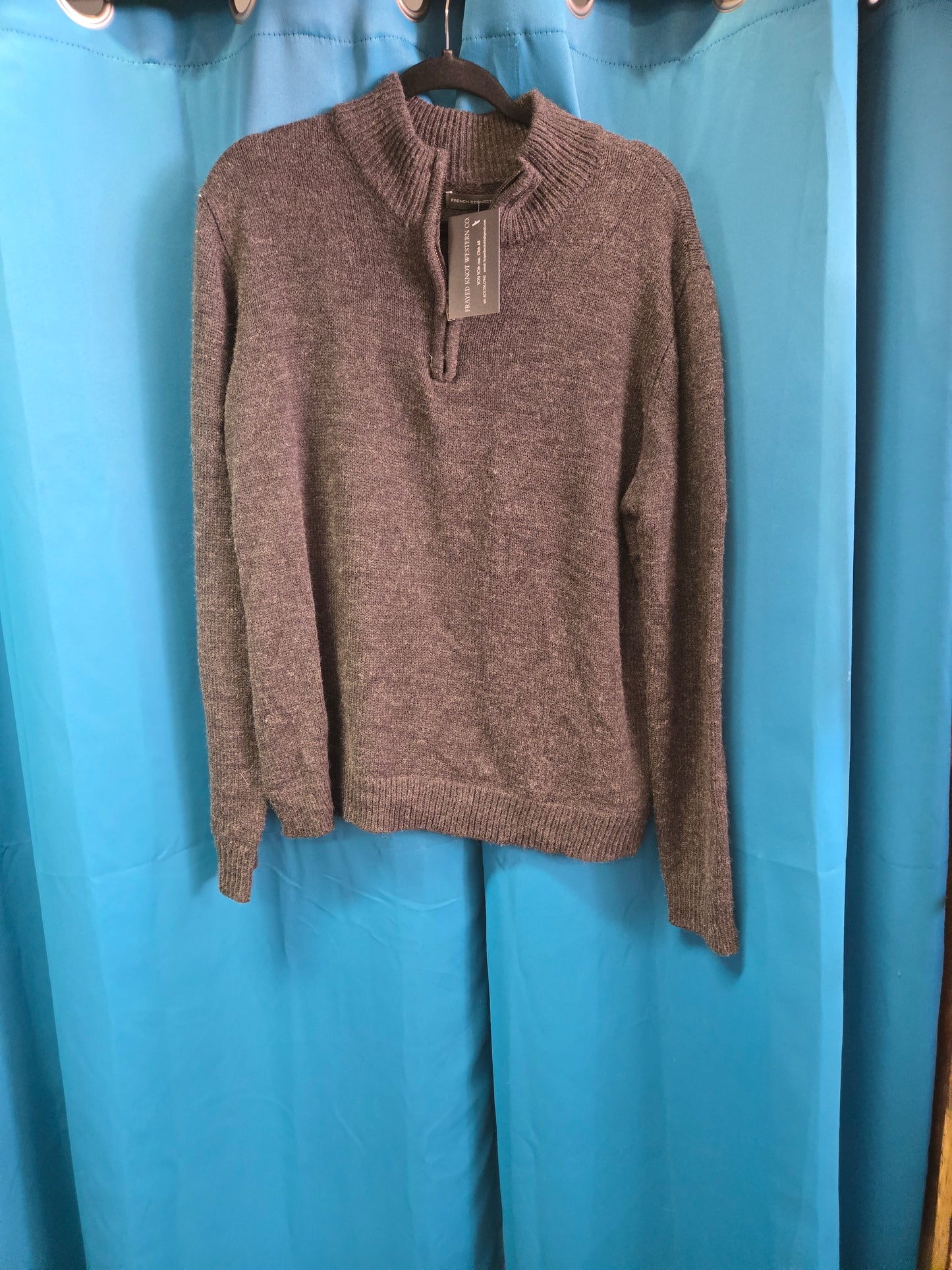 Grey Knitted 1/4 Zip