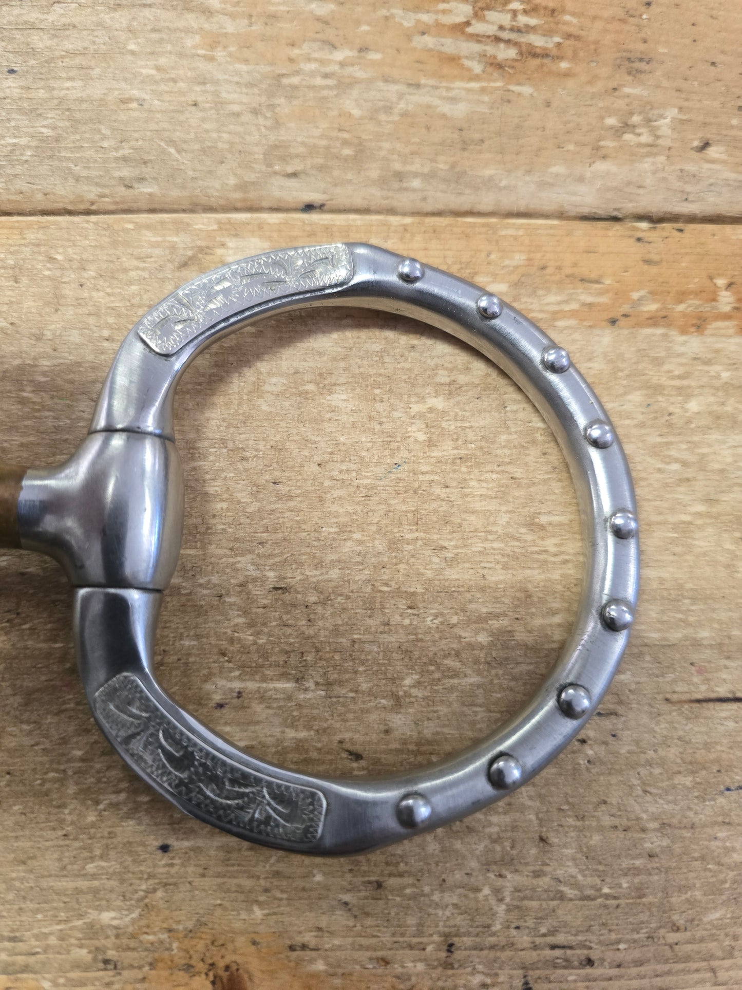 Brushed Steel Snaffle Show Bit