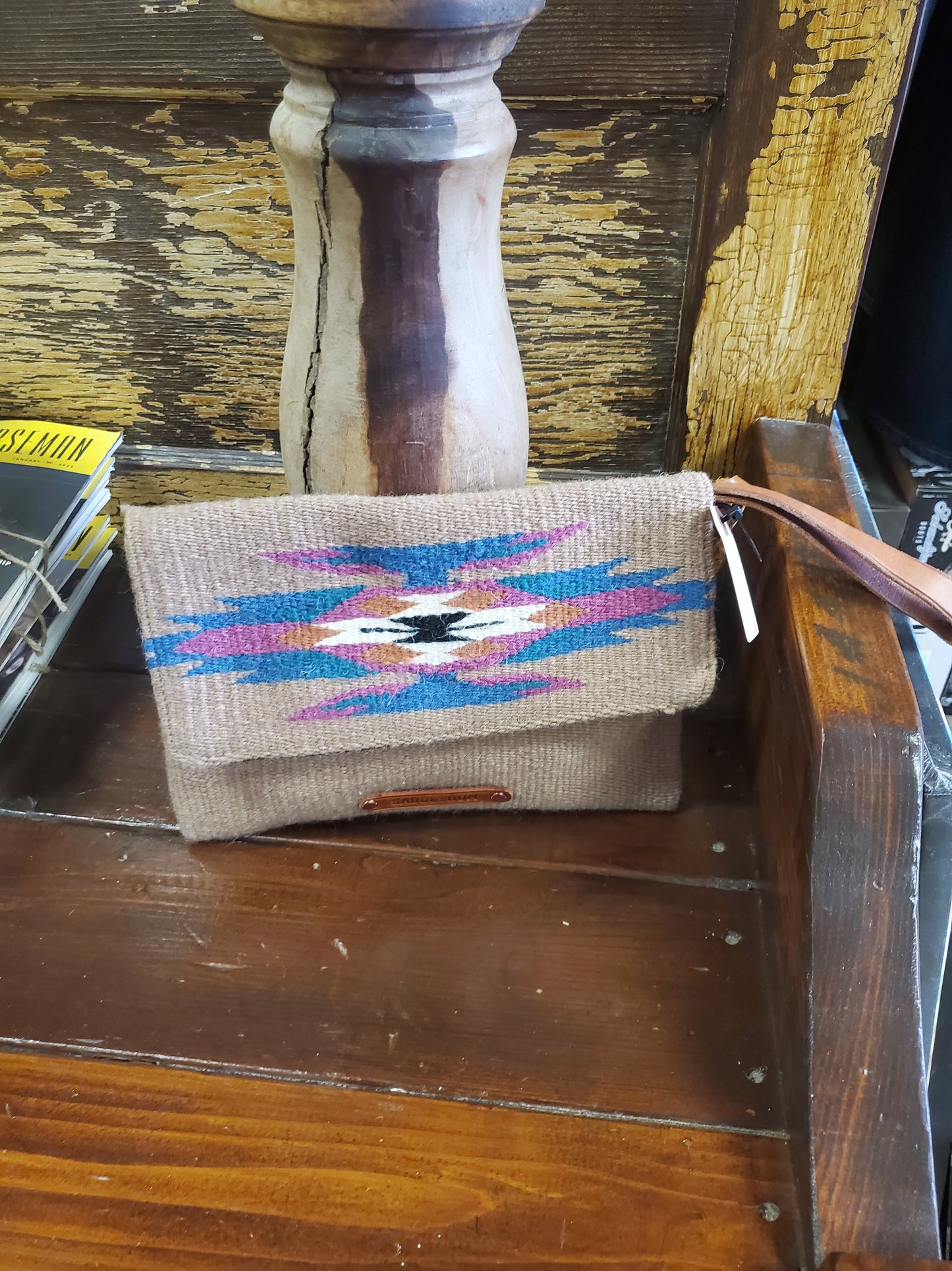 NEW Blue/Purple Blanket Clutch Purse