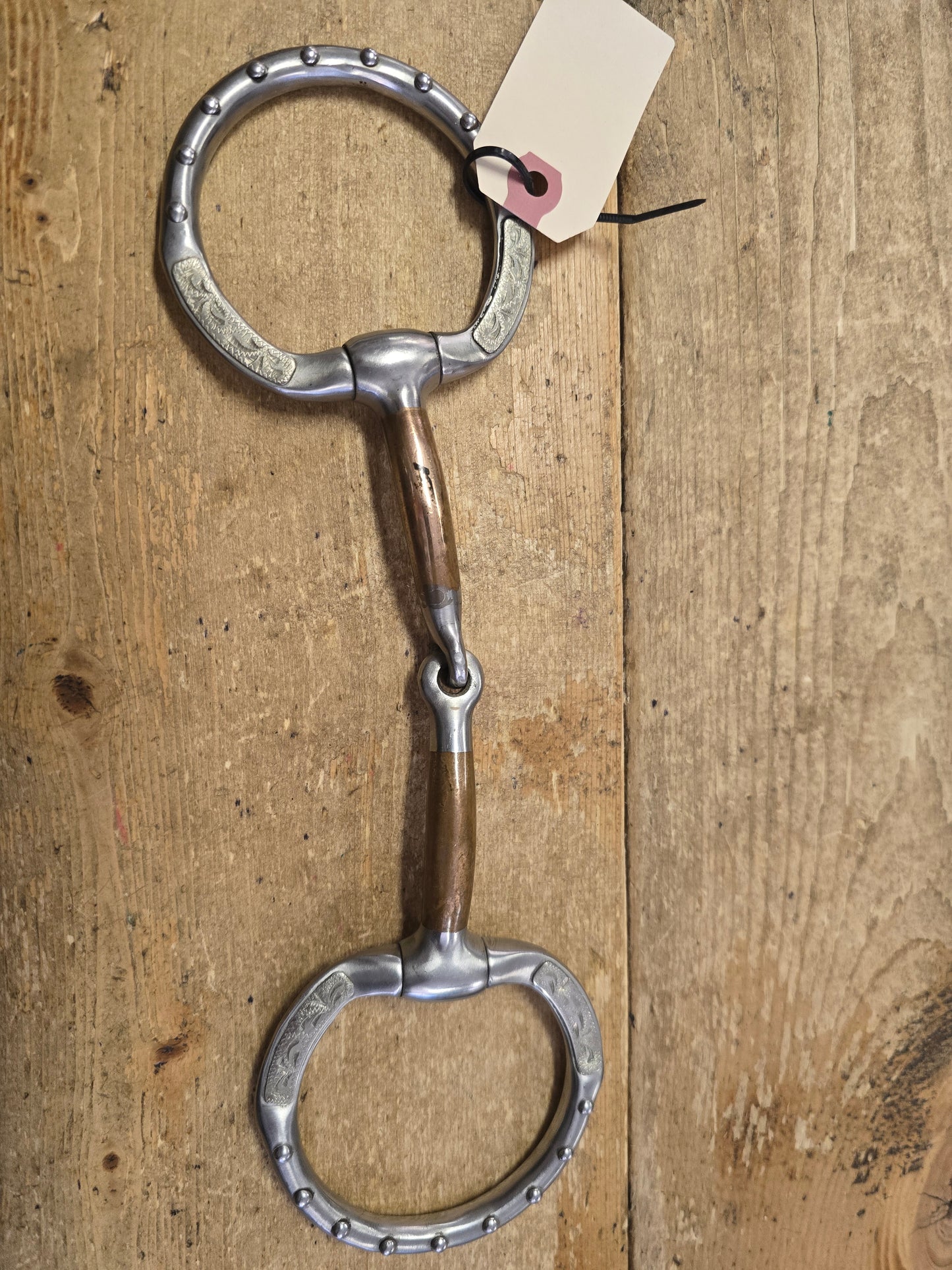 Brushed Steel Snaffle Show Bit
