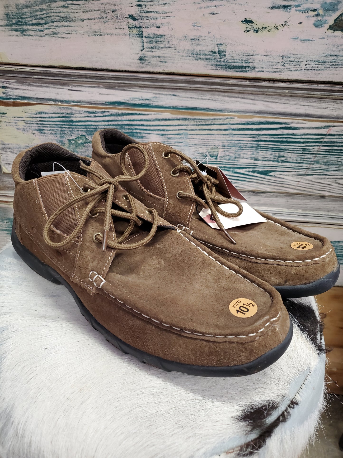 NEW Suede Lace Up Shoes (Sz.10.5)