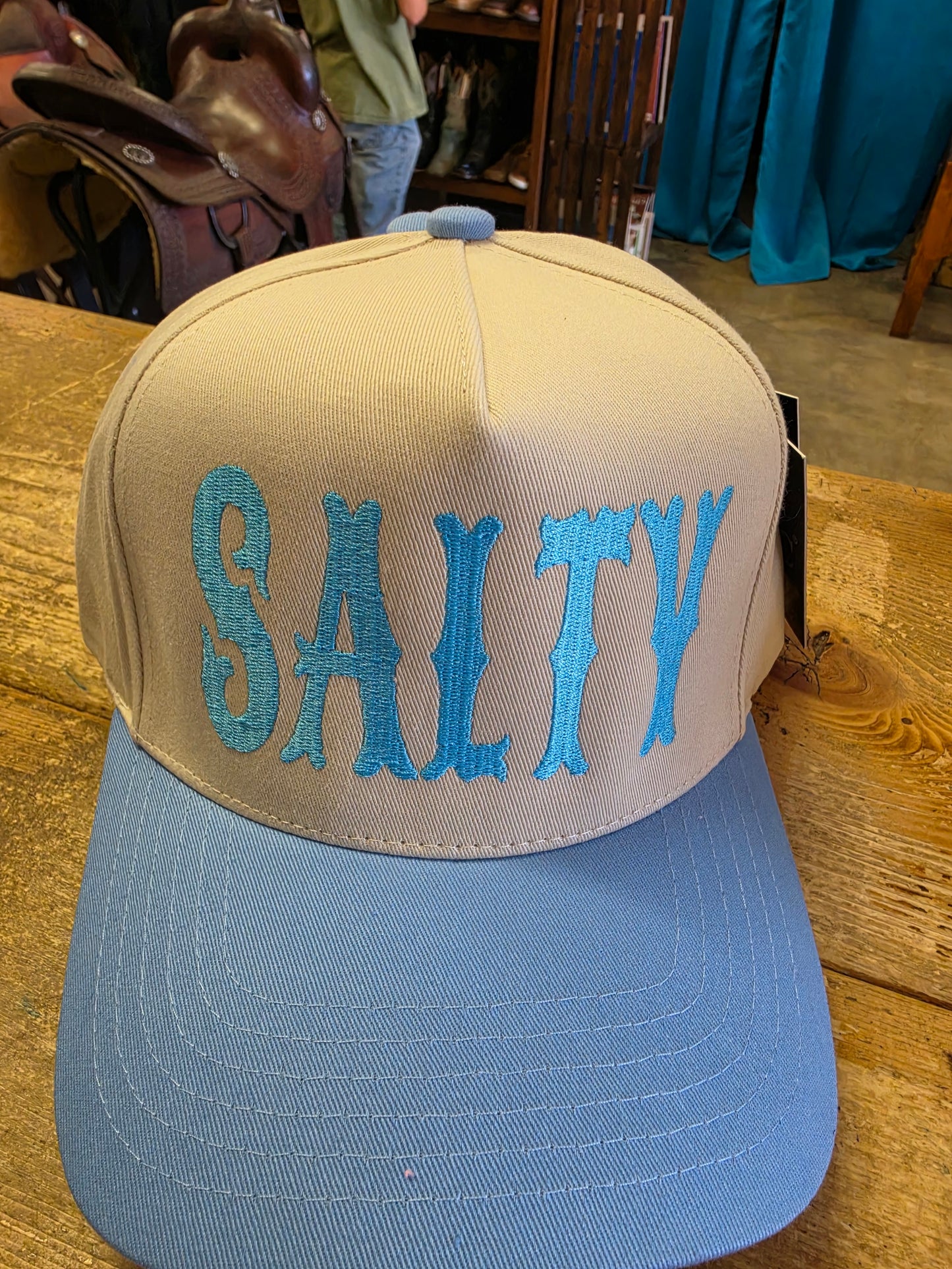 Salty Trucker Hat...Sky Blue