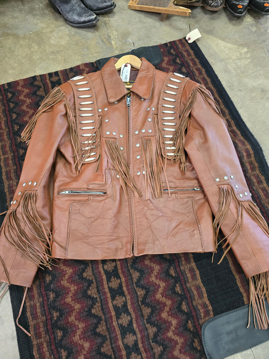 Vintage Bone & Fringed Jacket