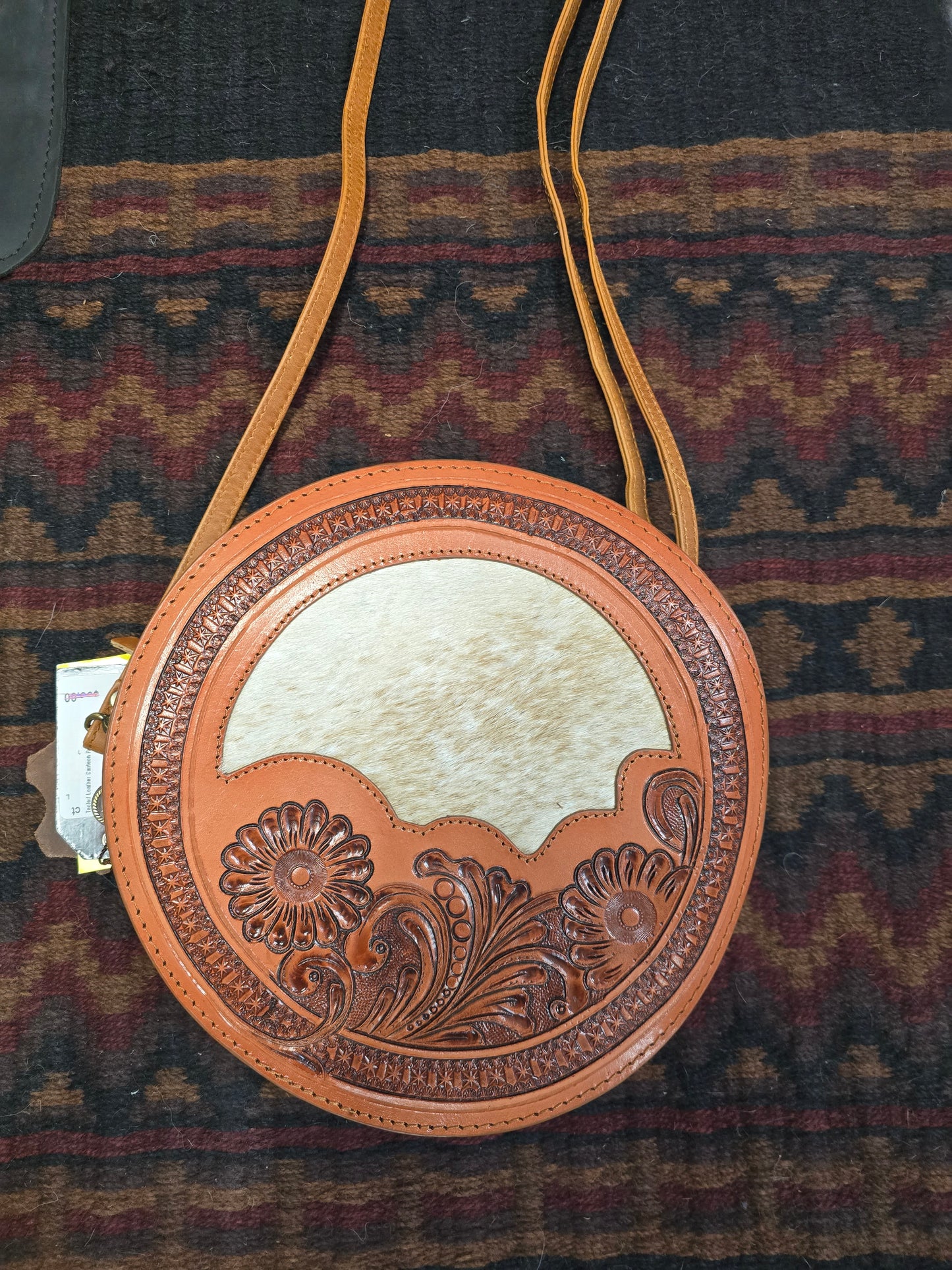 Tooled Leather Canteen Purse