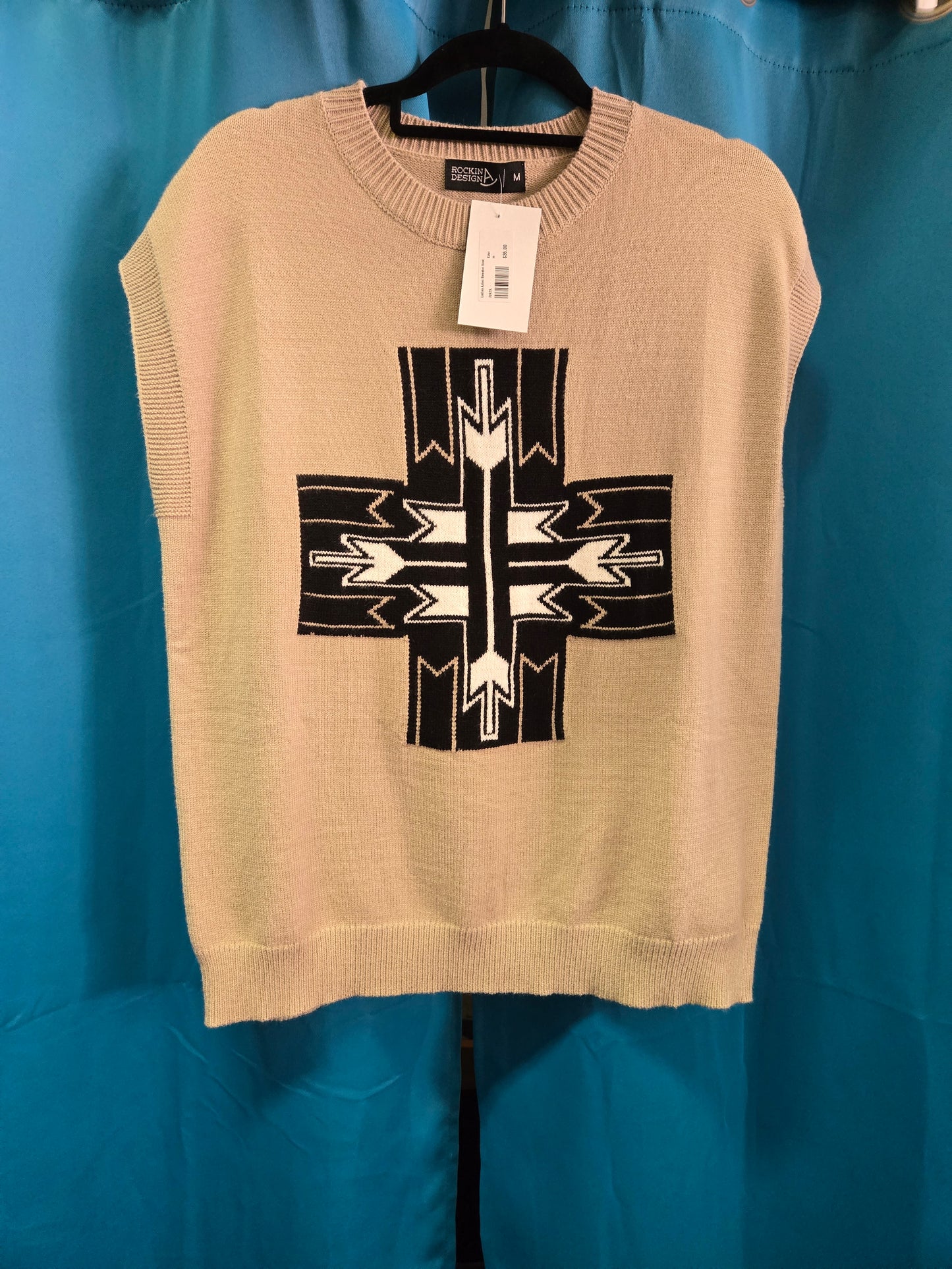 Ladies Aztec Sweater Vest