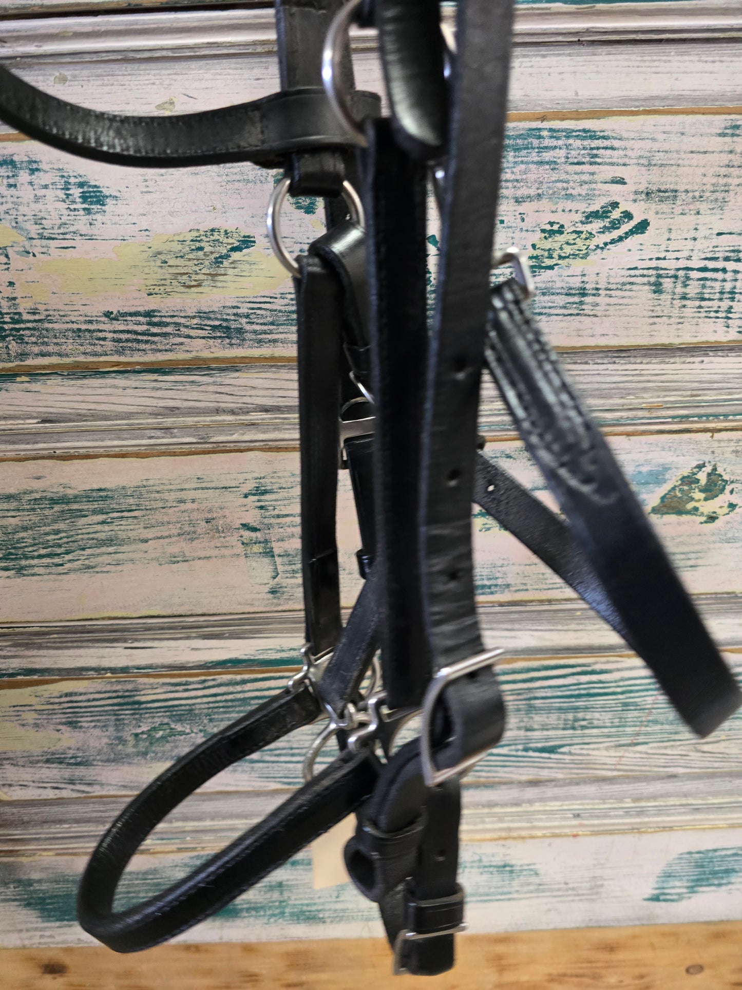 Black Leather Bitless Bridle