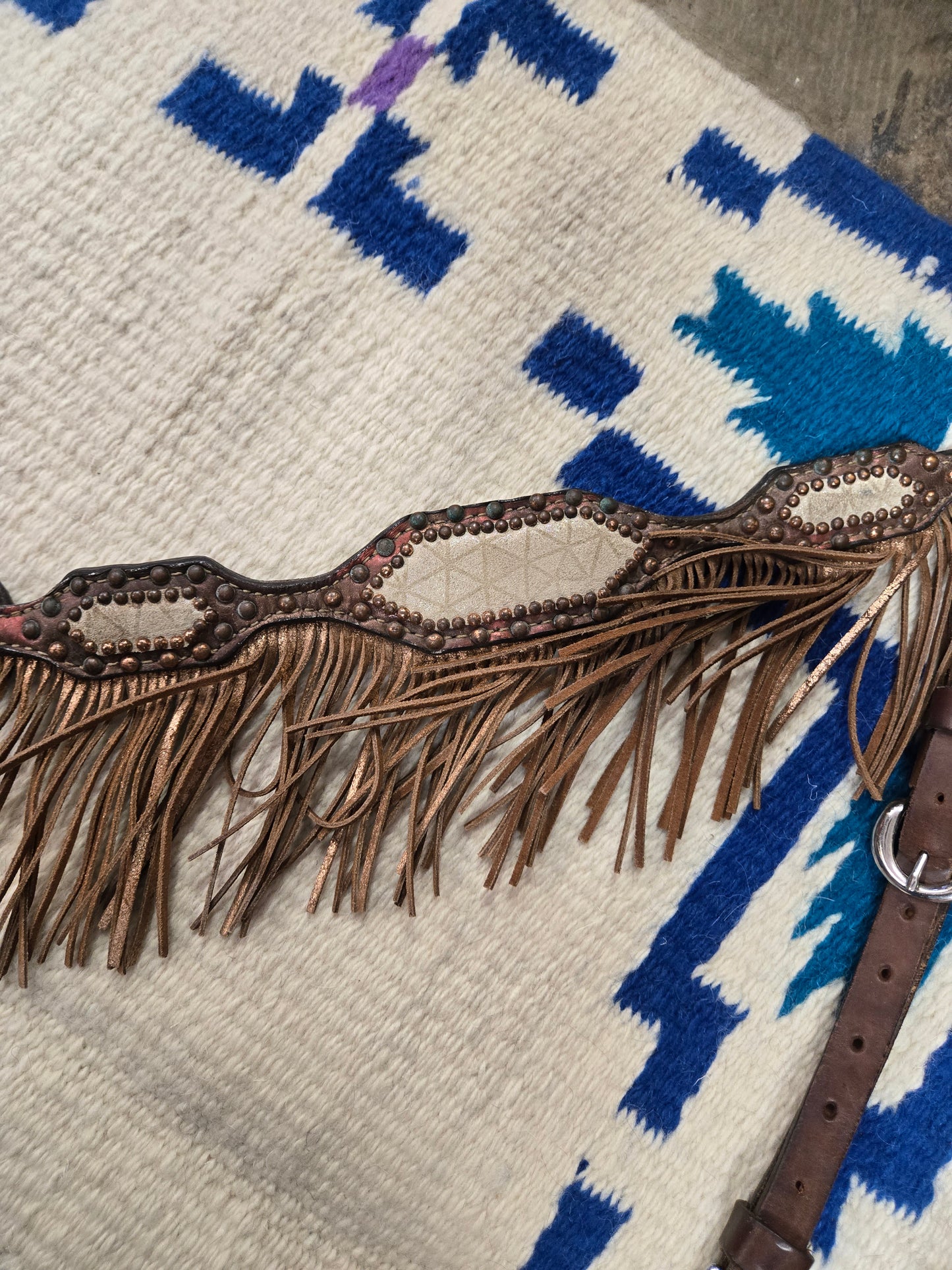 Fringed Breast Collar-Dot Details