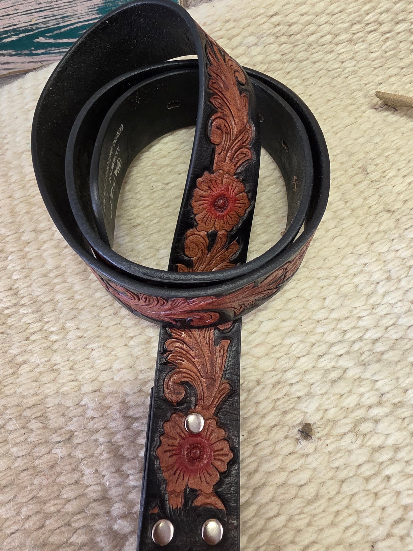 Floral Carved Belt