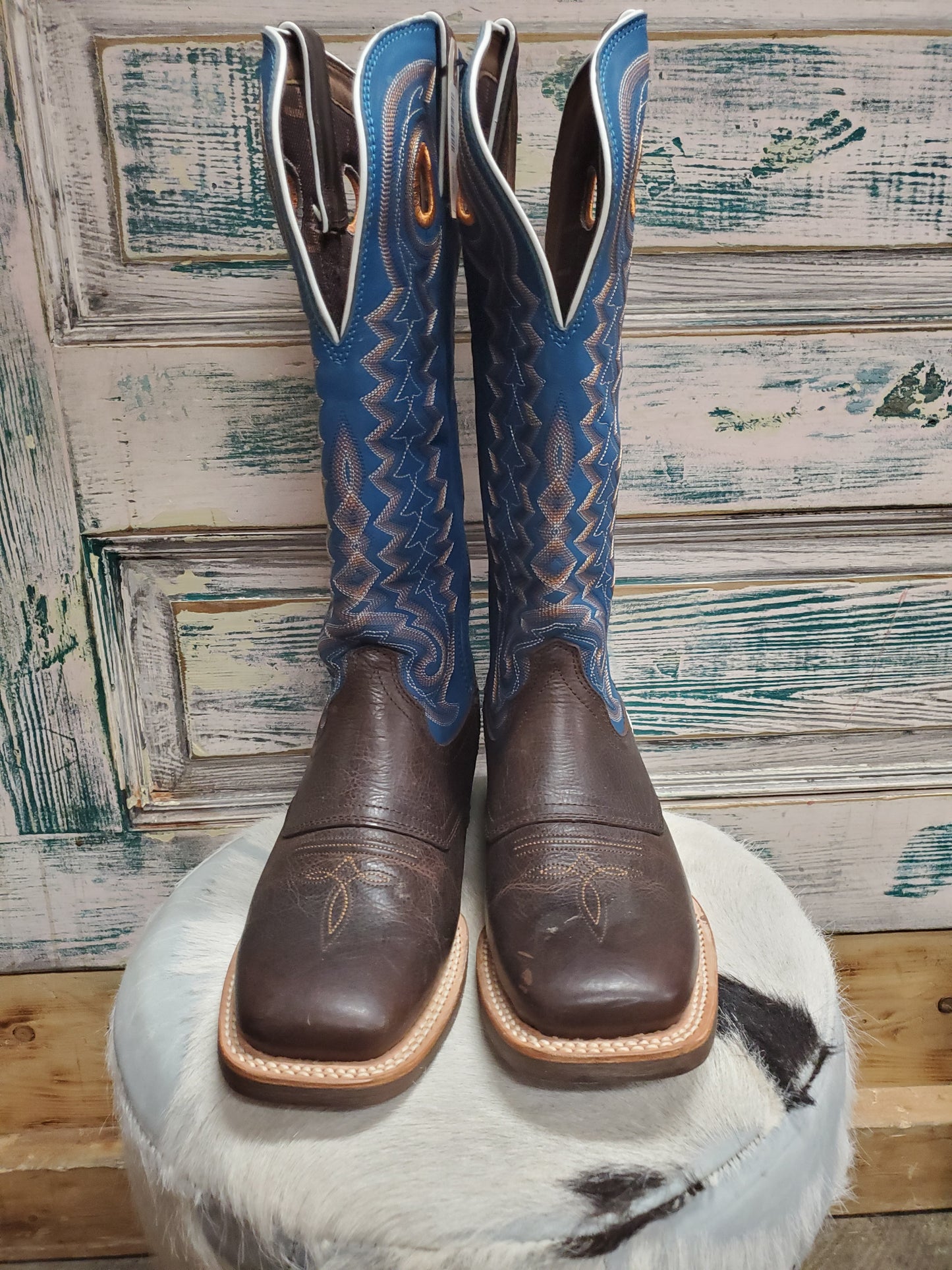 Men's Blue High Top Boots