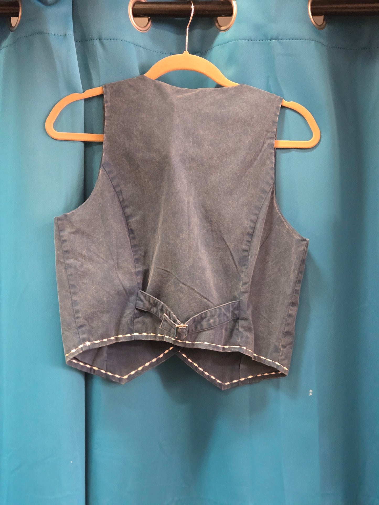 NEW Ladies Denim Vest                           White Stitch