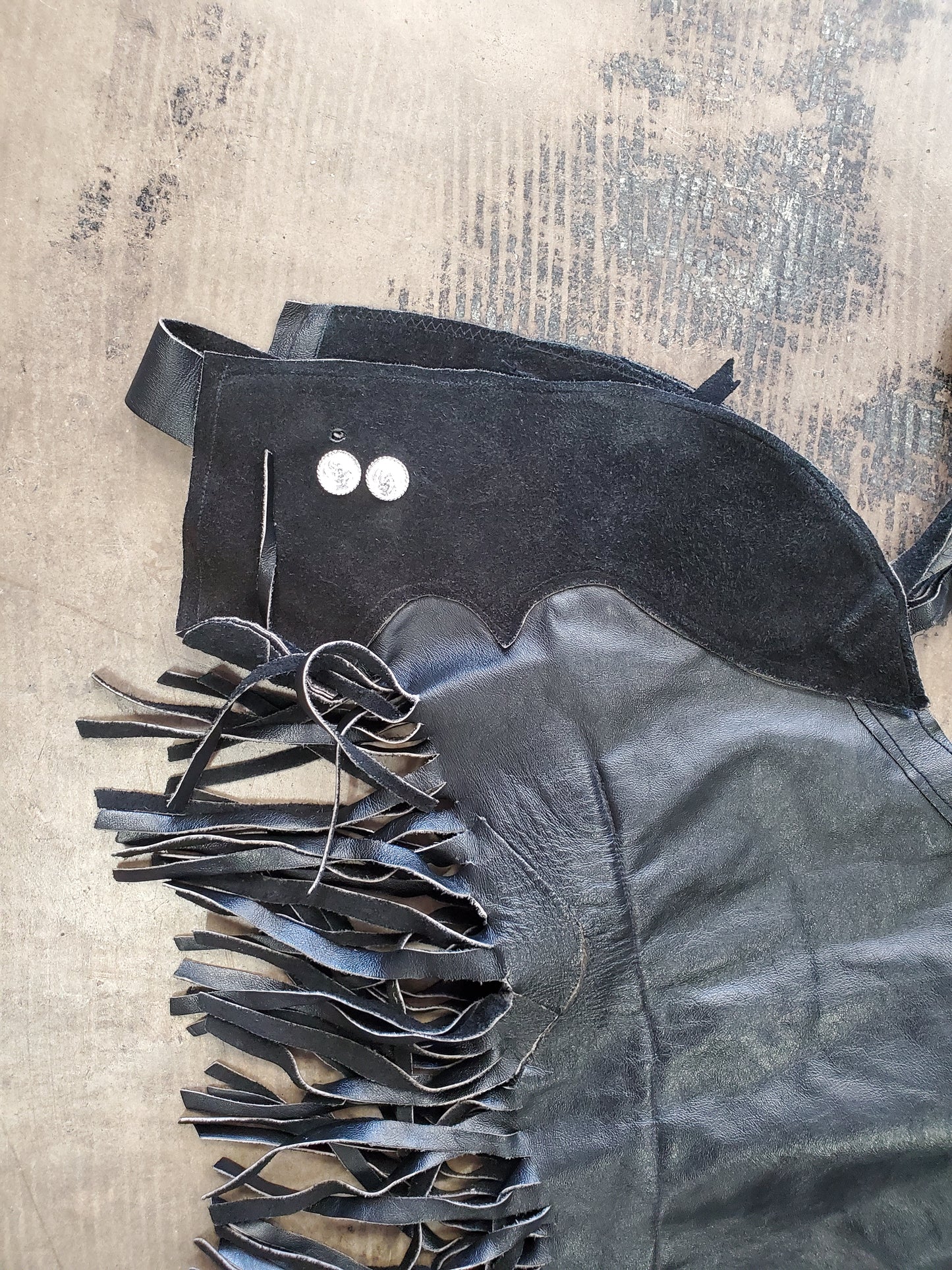 Black Fringed Chaps