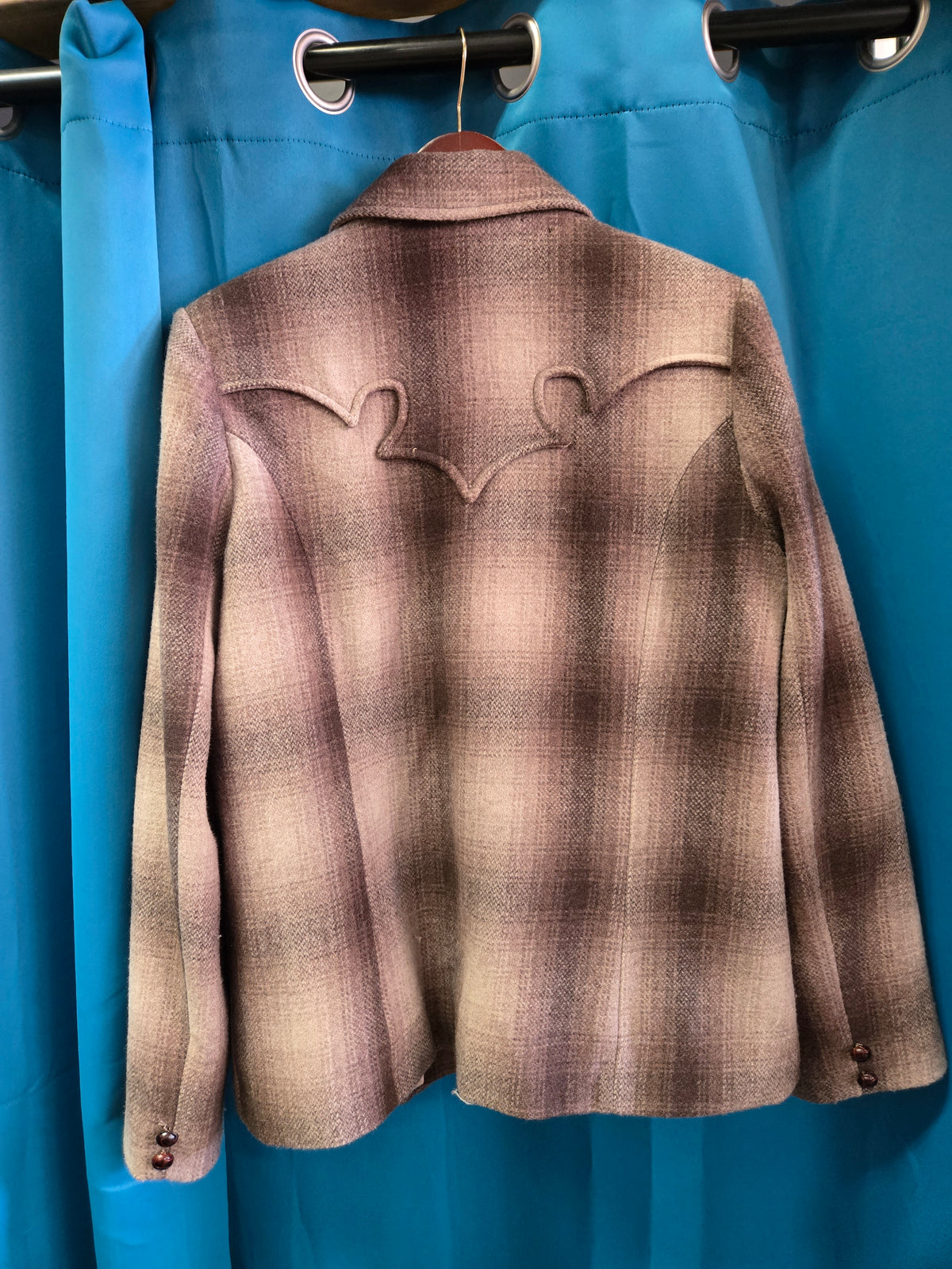 Brown Plaid Wool Blazer/Jacket
