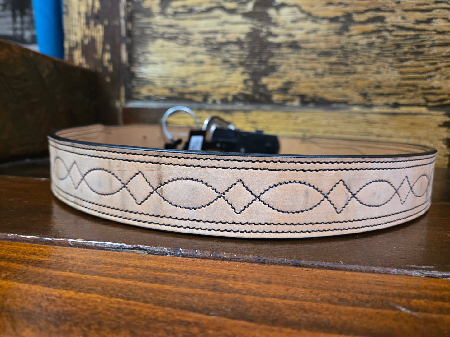 NEW  Leather Boot Stitch Belt