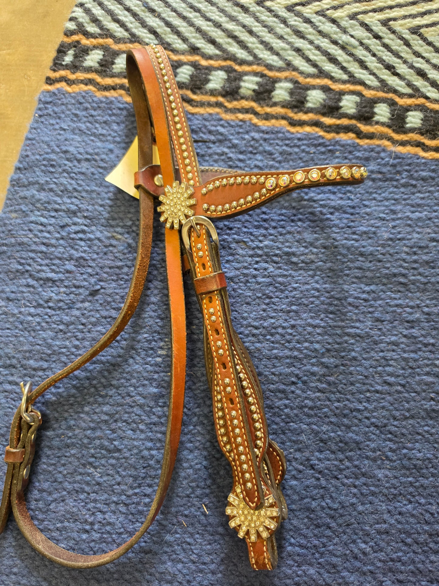 Spur Rowel -Rhinestone Browband                    Headstall