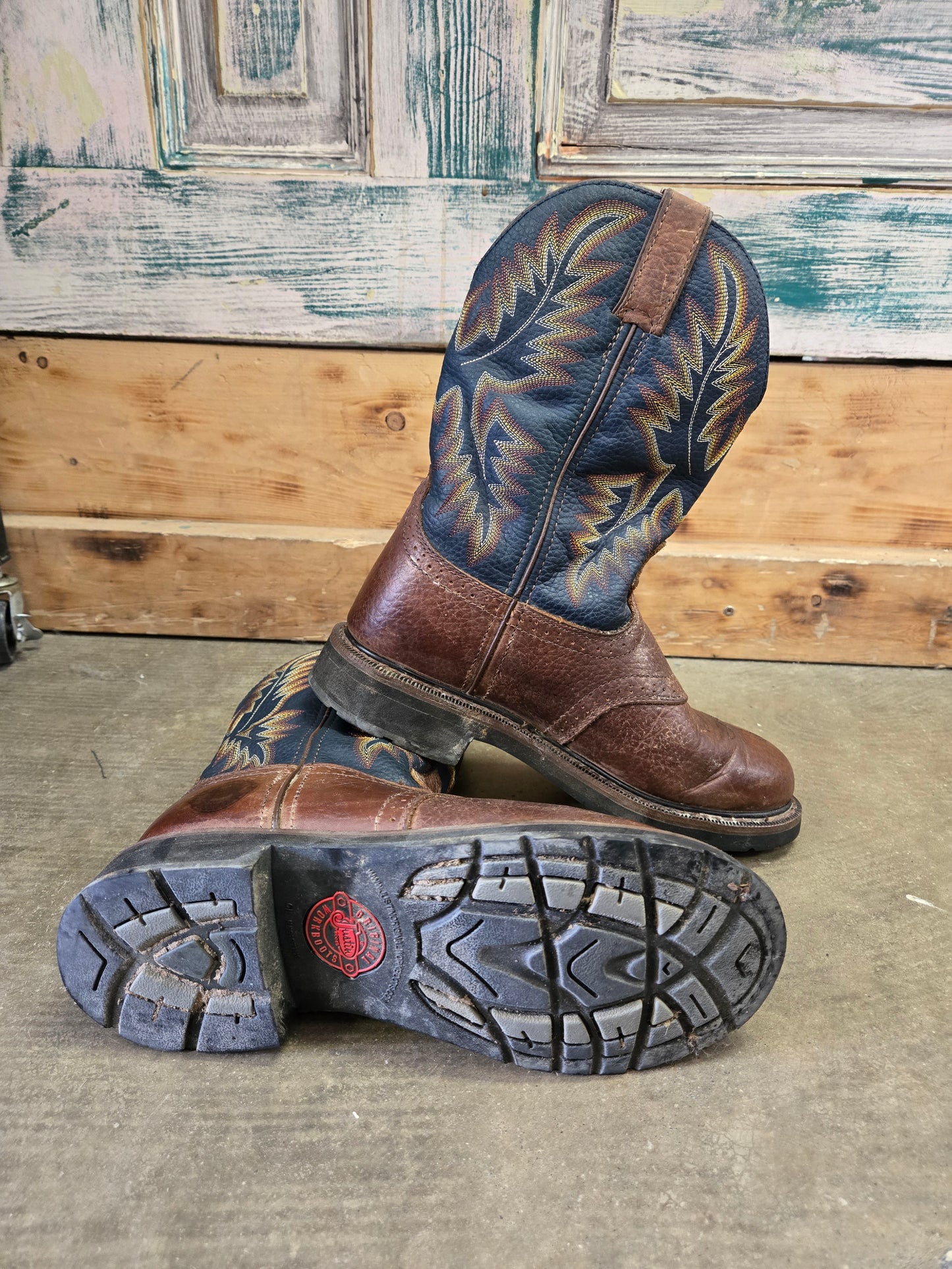 Navy Top Fat Baby Boots
