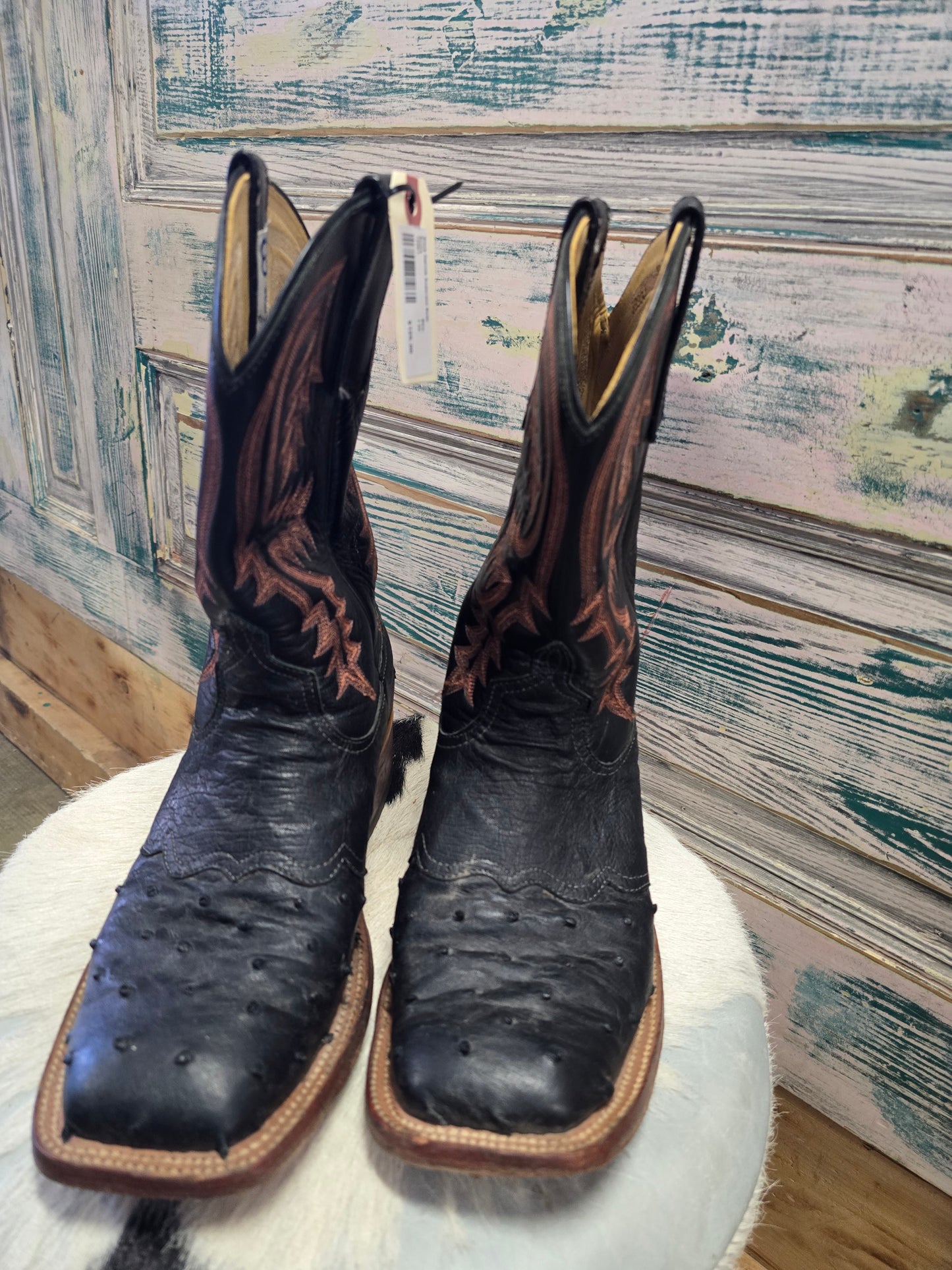 Black Ostrich Anderson Bean                            Boots