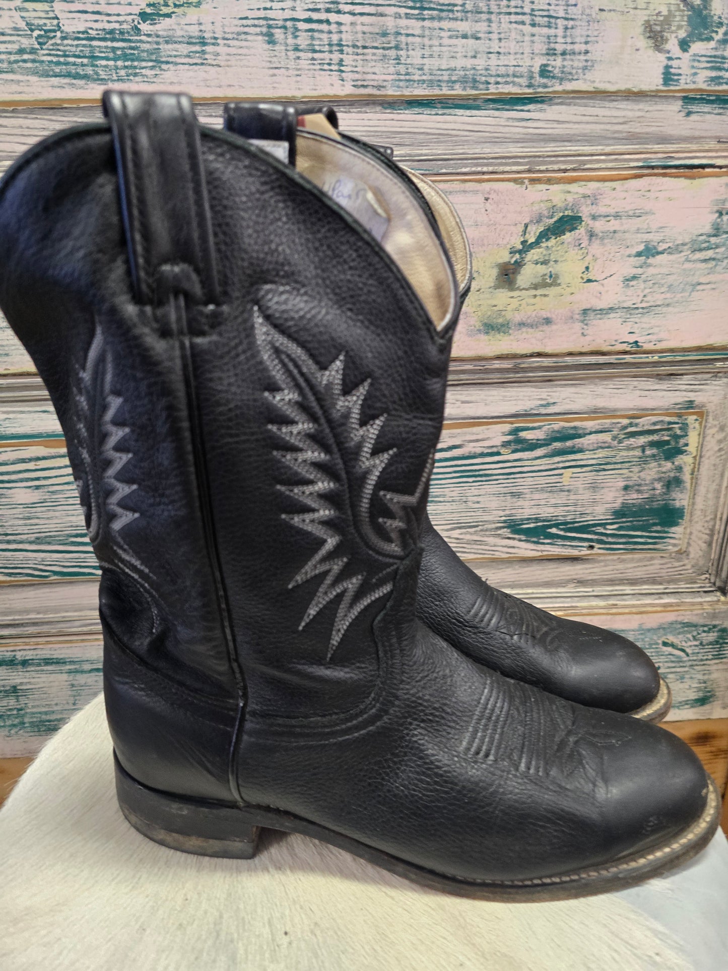 Black Roper Style Boots