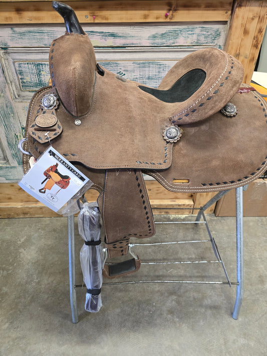 NEW Youth Barrel Saddle                  Buckstitched
