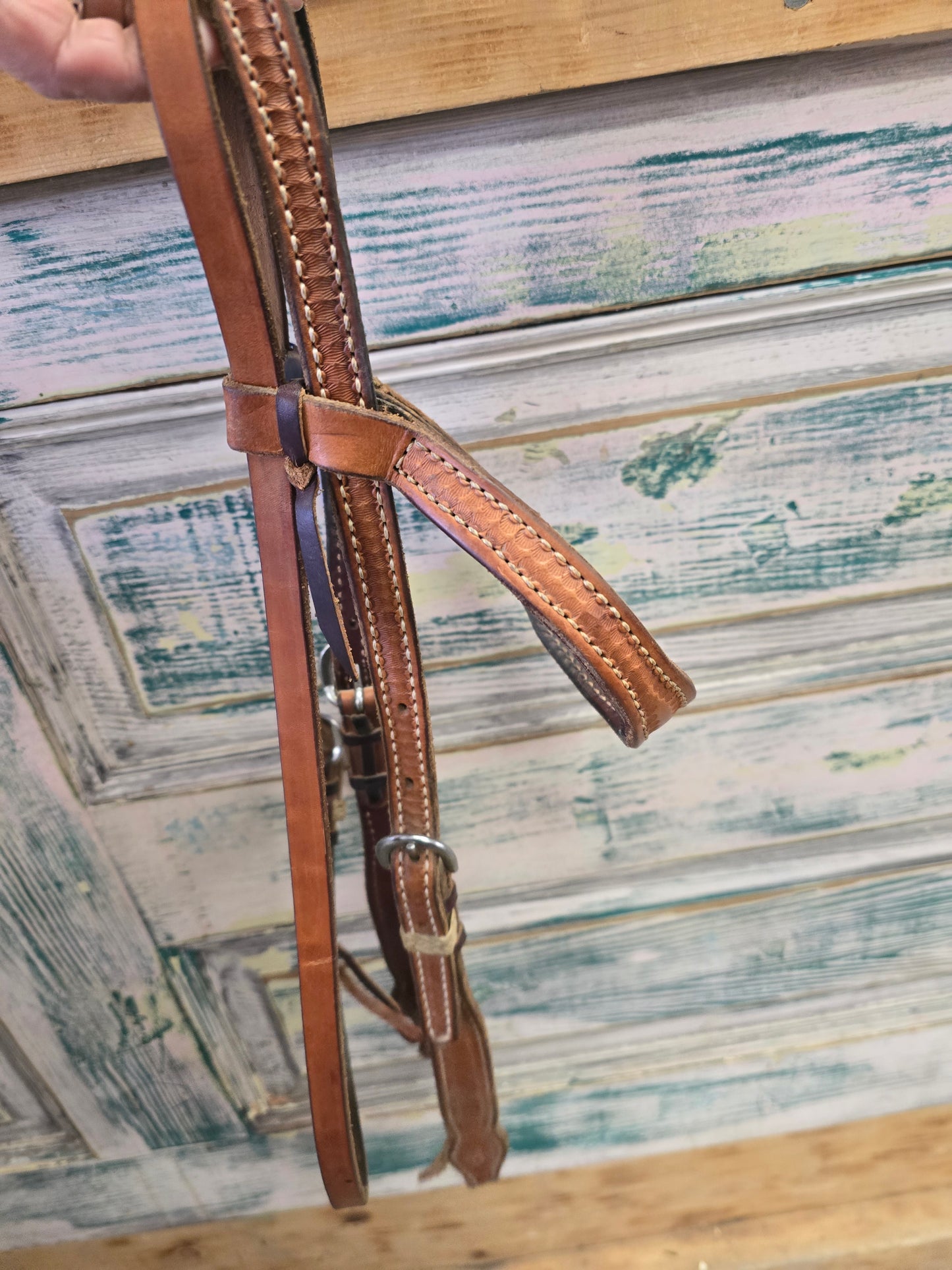 Browband Headstall/Rawhide Det.