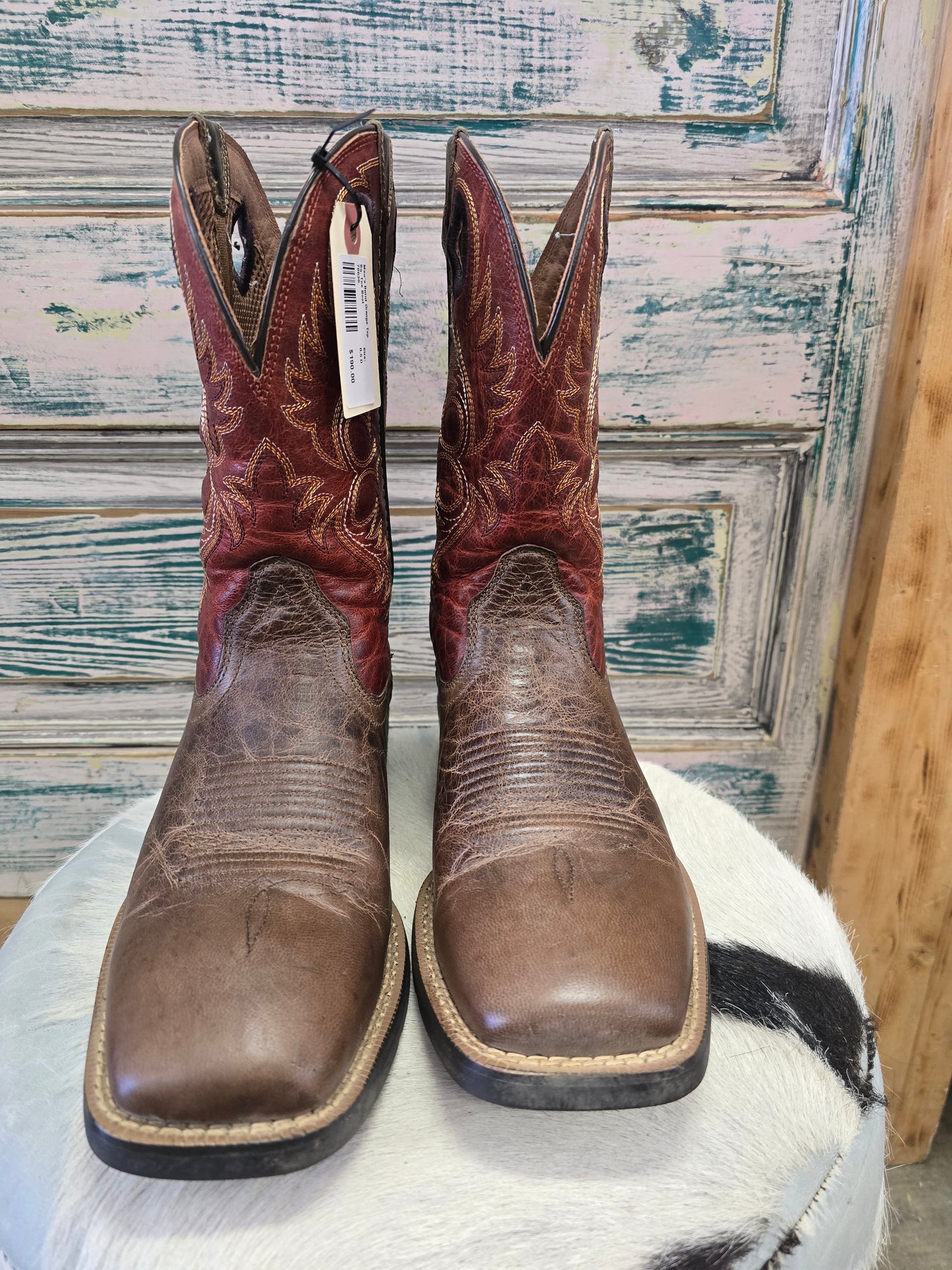 Men's Burnt Orange Top                          Sq. Toe Boot