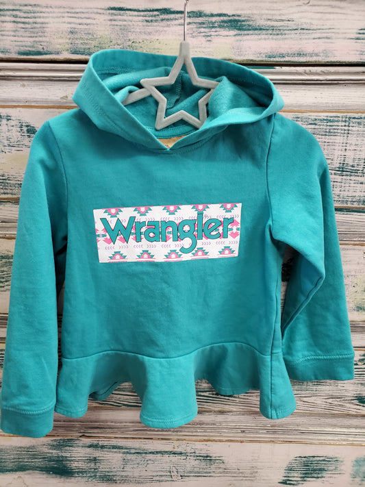Teal Wrangler Ruffle Hoody