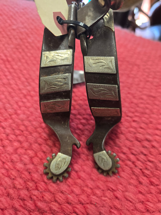 Silver Detail Roping Spurs                   Ladies