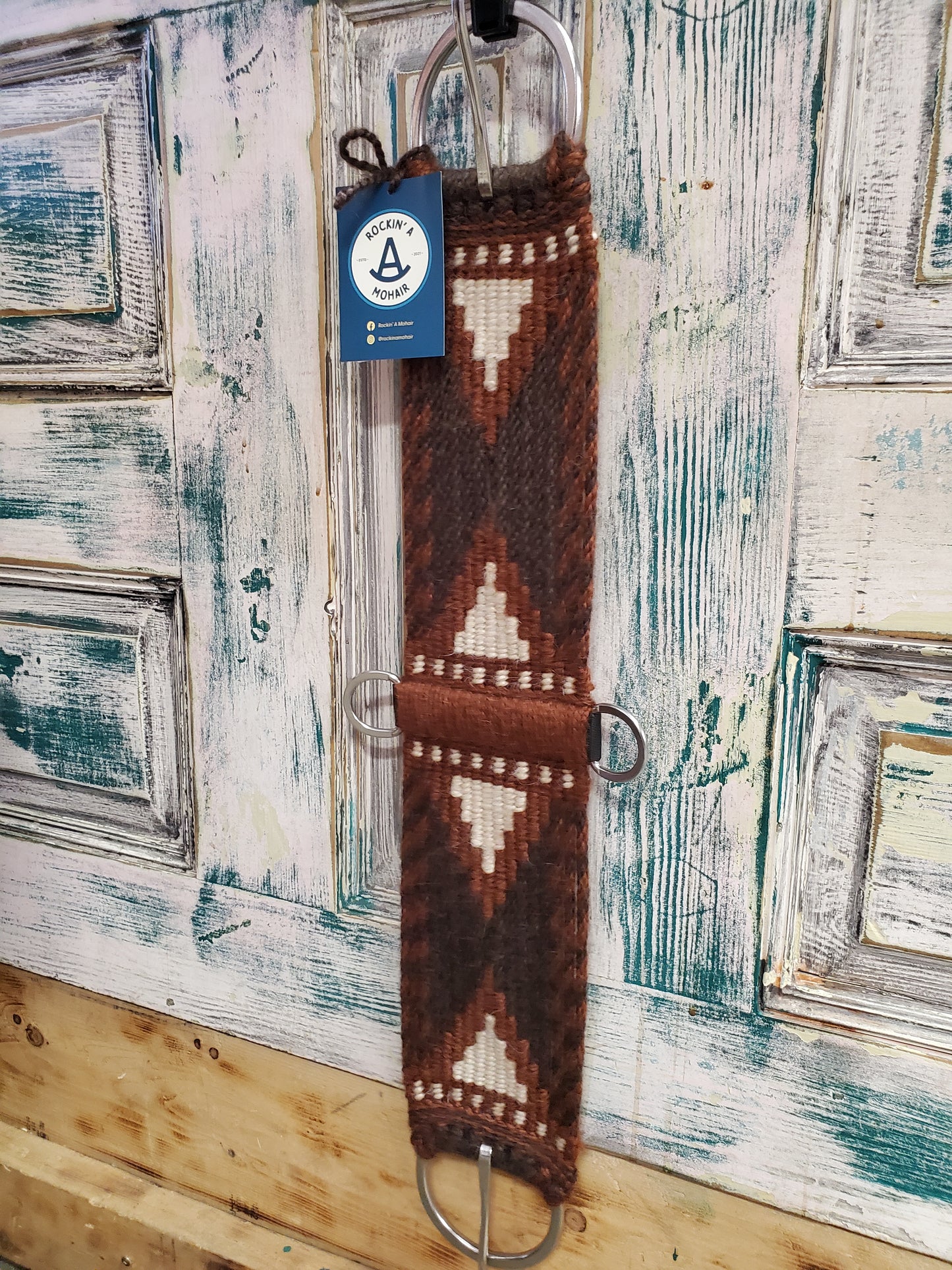 Brown/Rust Straight Mohair Cinch