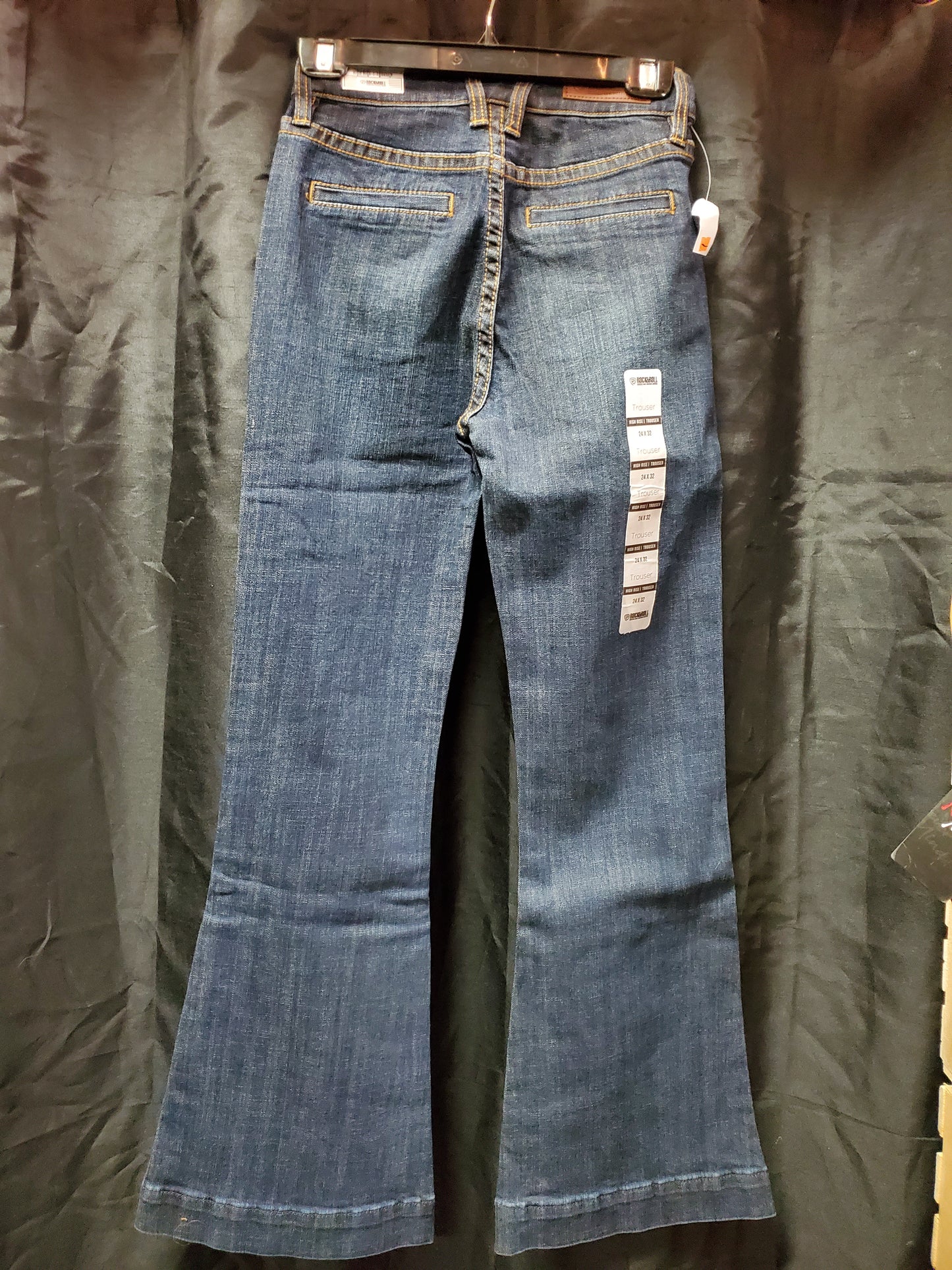 NEW Ladies Dark Wash High Rise Trouser Jeans