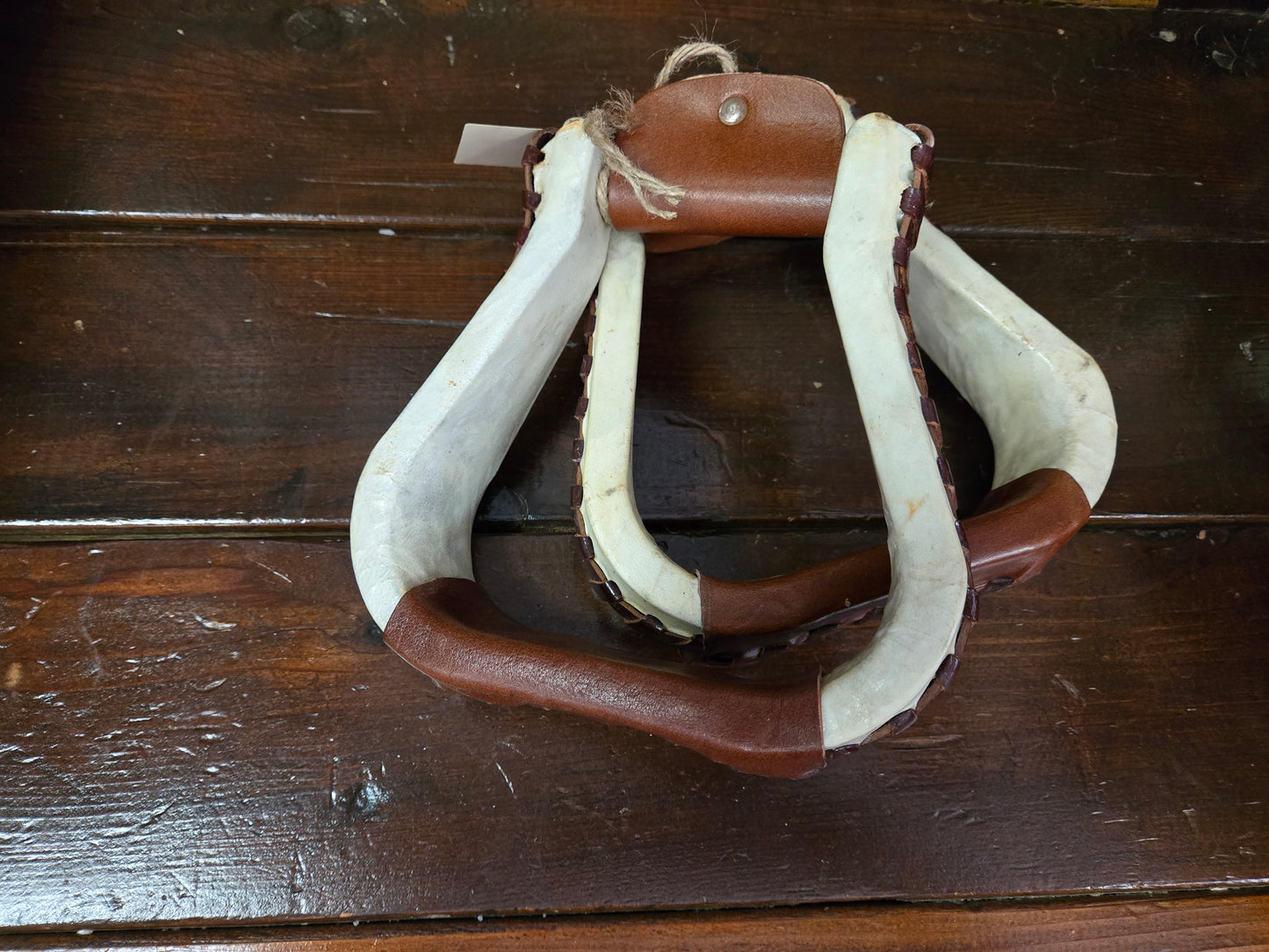 NEW Stirrups- Rawhide Wrapped