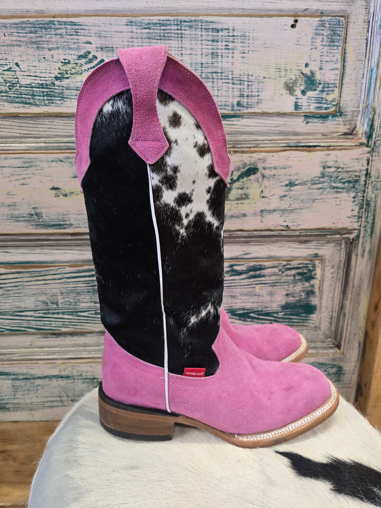 Pink Suede- Cowhide                           Rancherr Boots