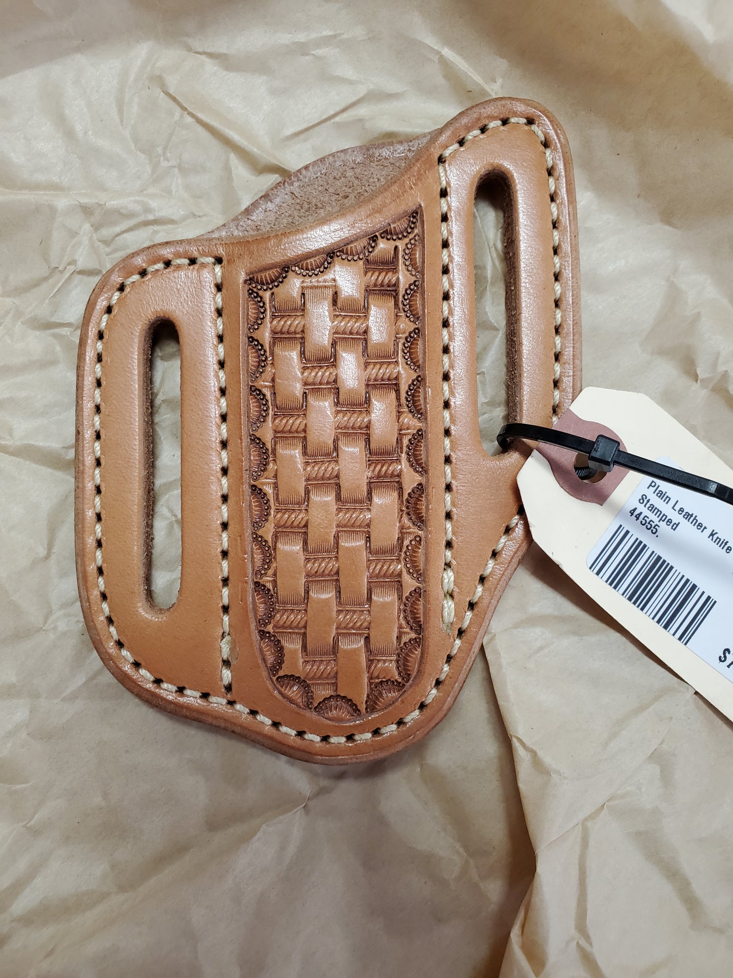 Plain Leather Knife Scabbard            Stamped