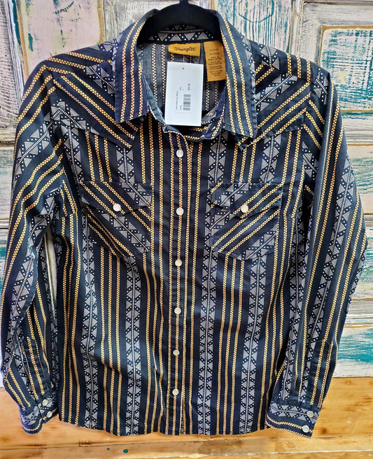 Ladies Black Print W/Shirt