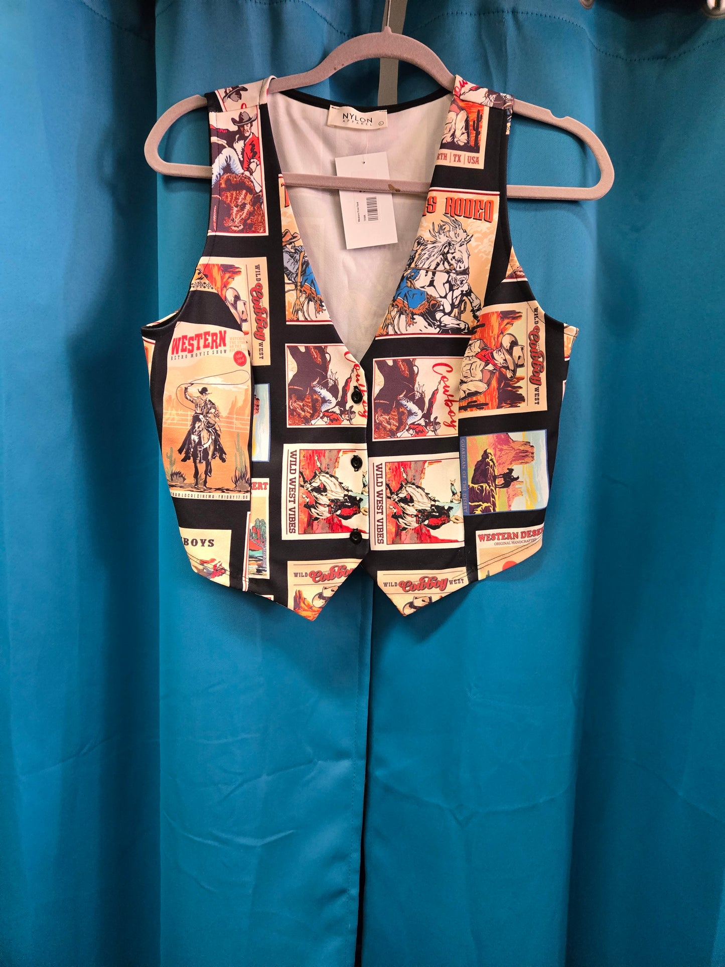 Western Print Vest