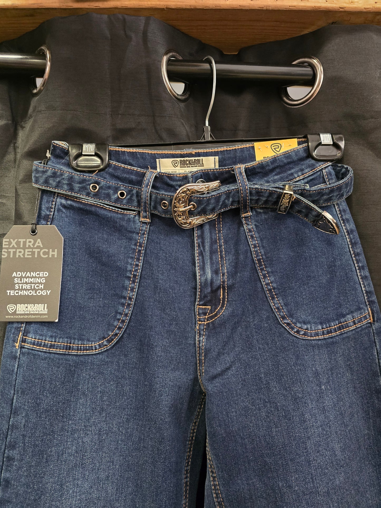 NEW High Rise Flare Jeans               With Belt